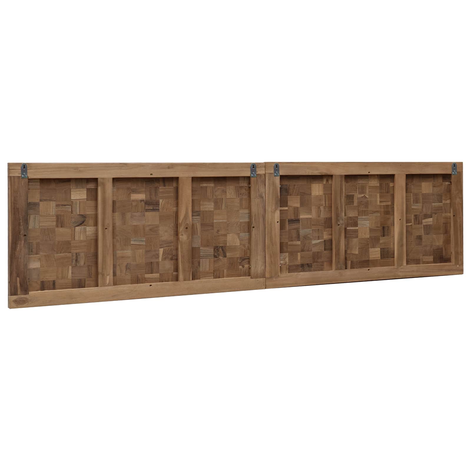 Bettkopfteil Natur Massivholz Teak