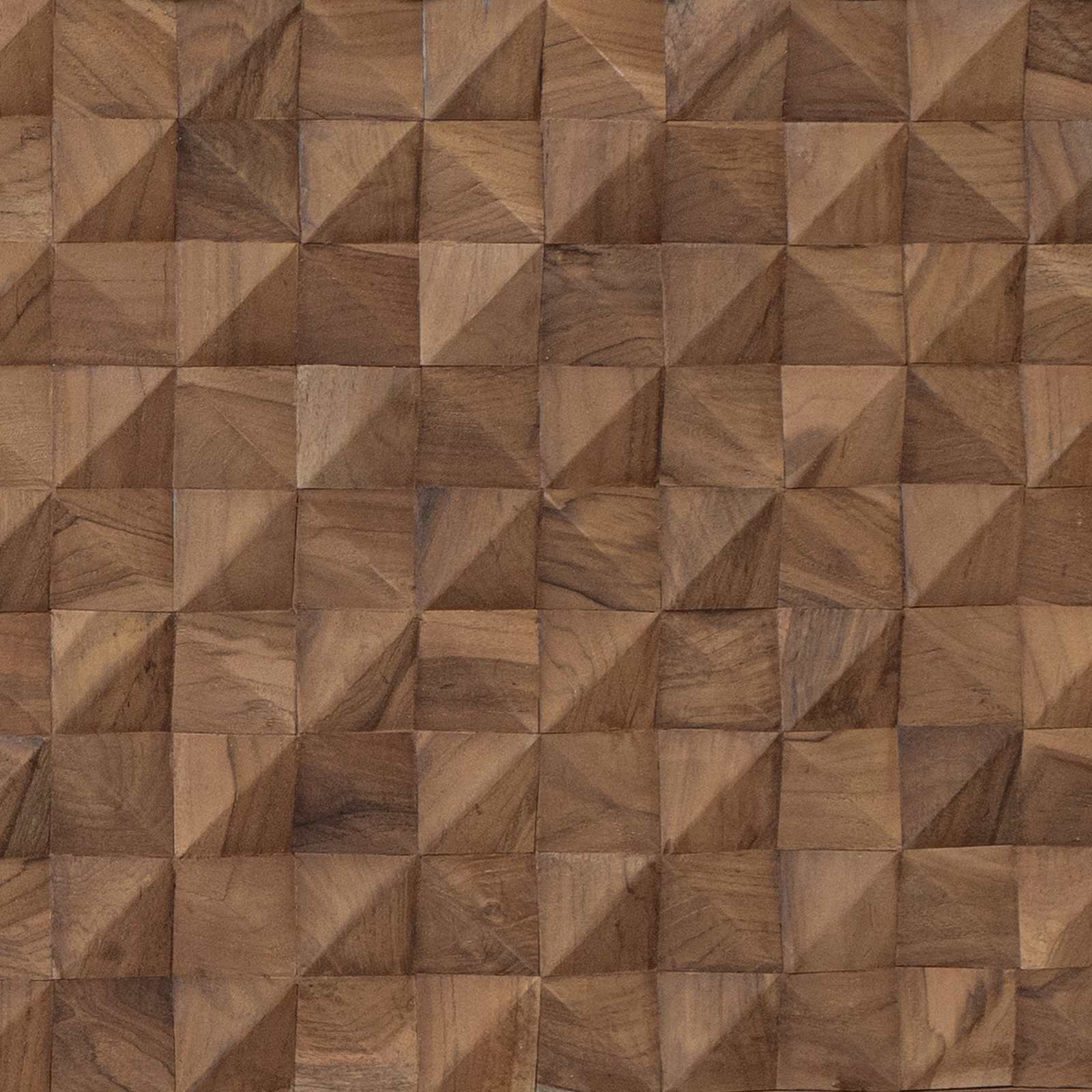 Bettkopfteil Natur Massivholz Teak
