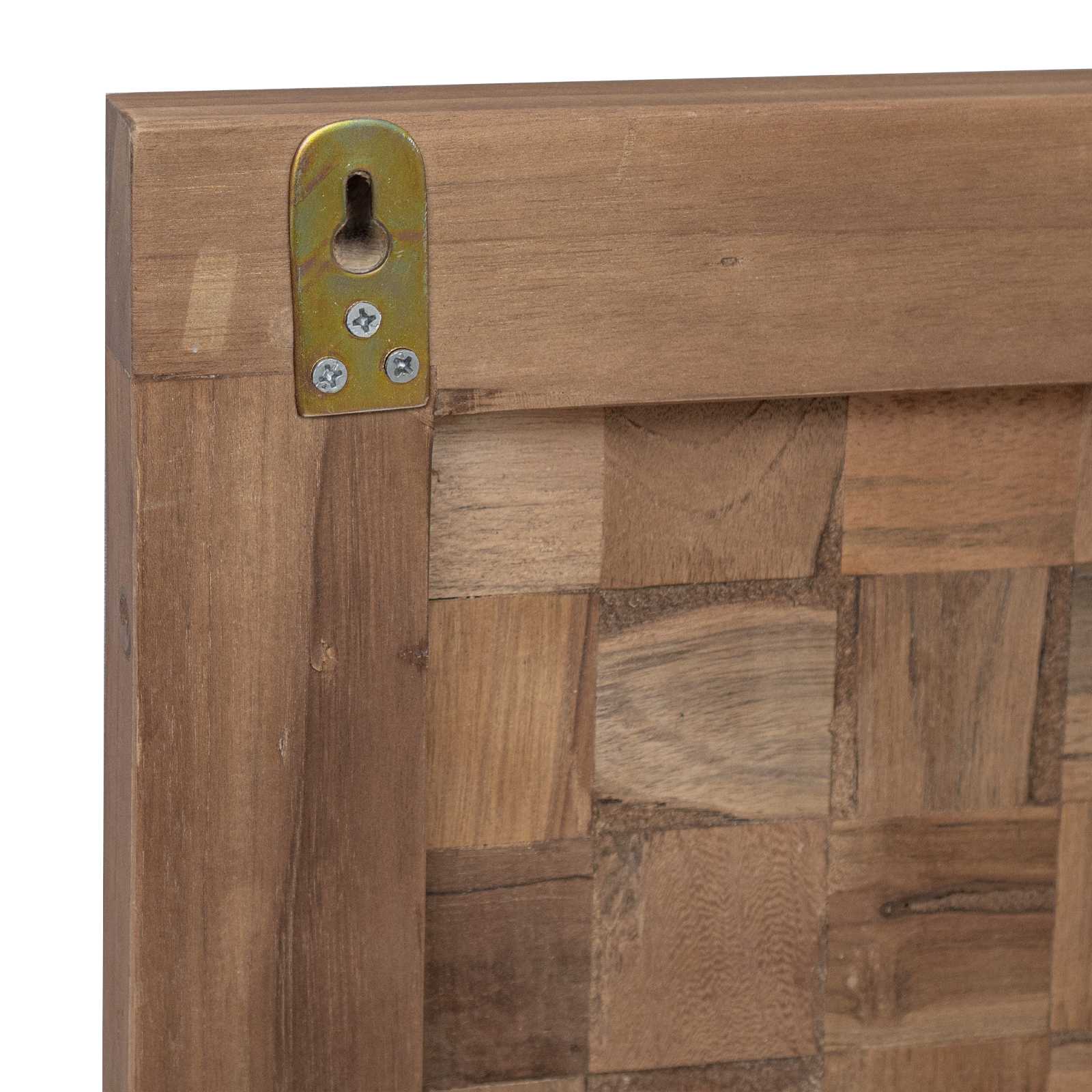 Bettkopfteil Natur Massivholz Teak