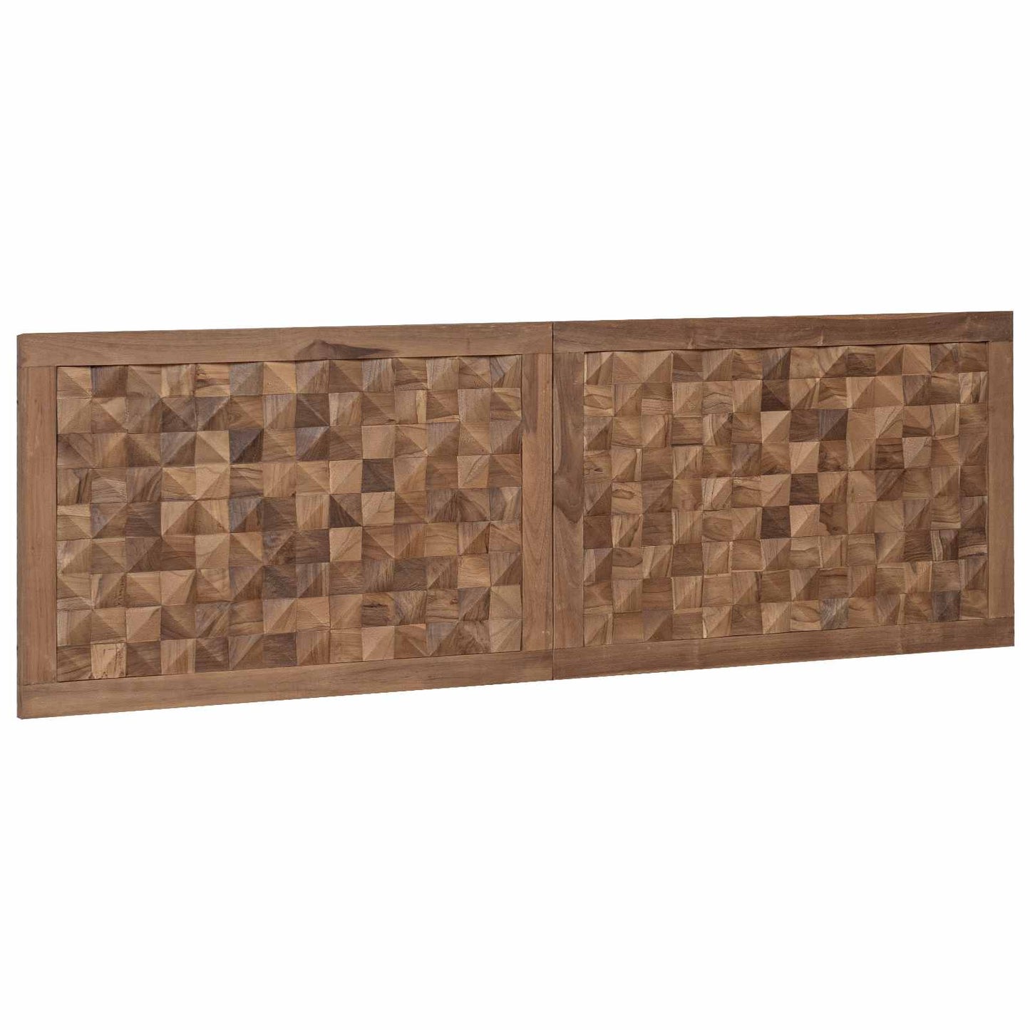 Bettkopfteil Natur Massivholz Teak