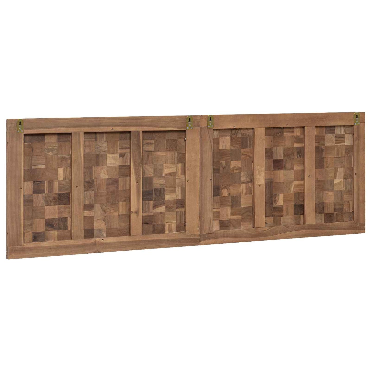 Bettkopfteil Natur Massivholz Teak