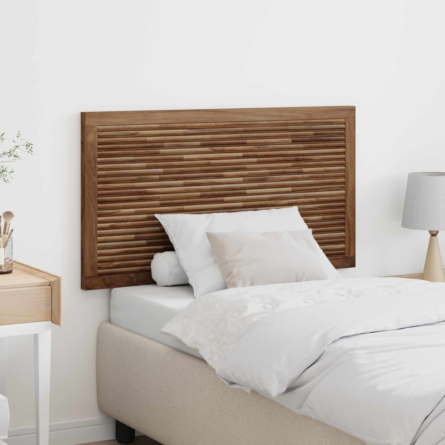 Bettkopfteil Natur Massivholz Teak