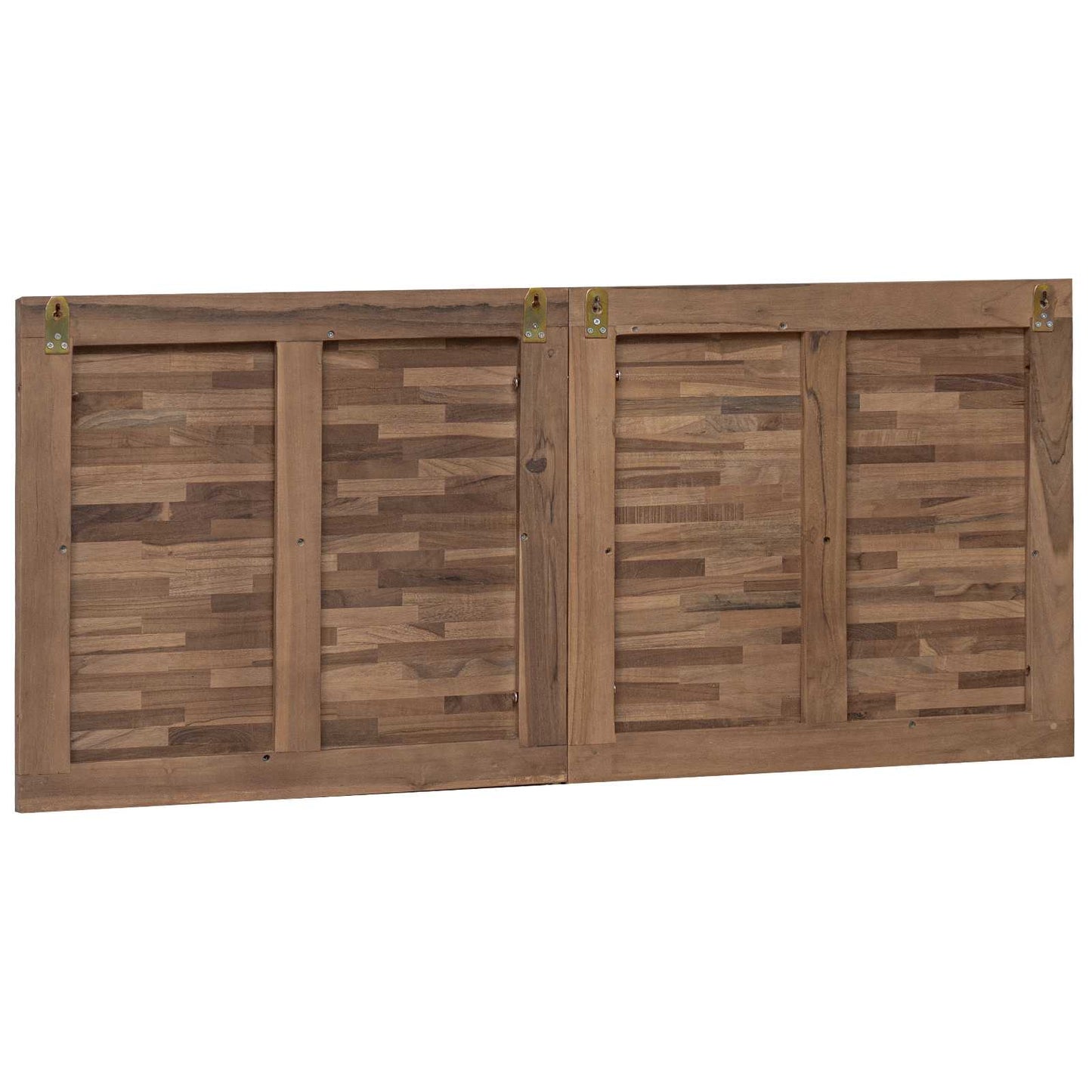 Bettkopfteil Natur Massivholz Teak