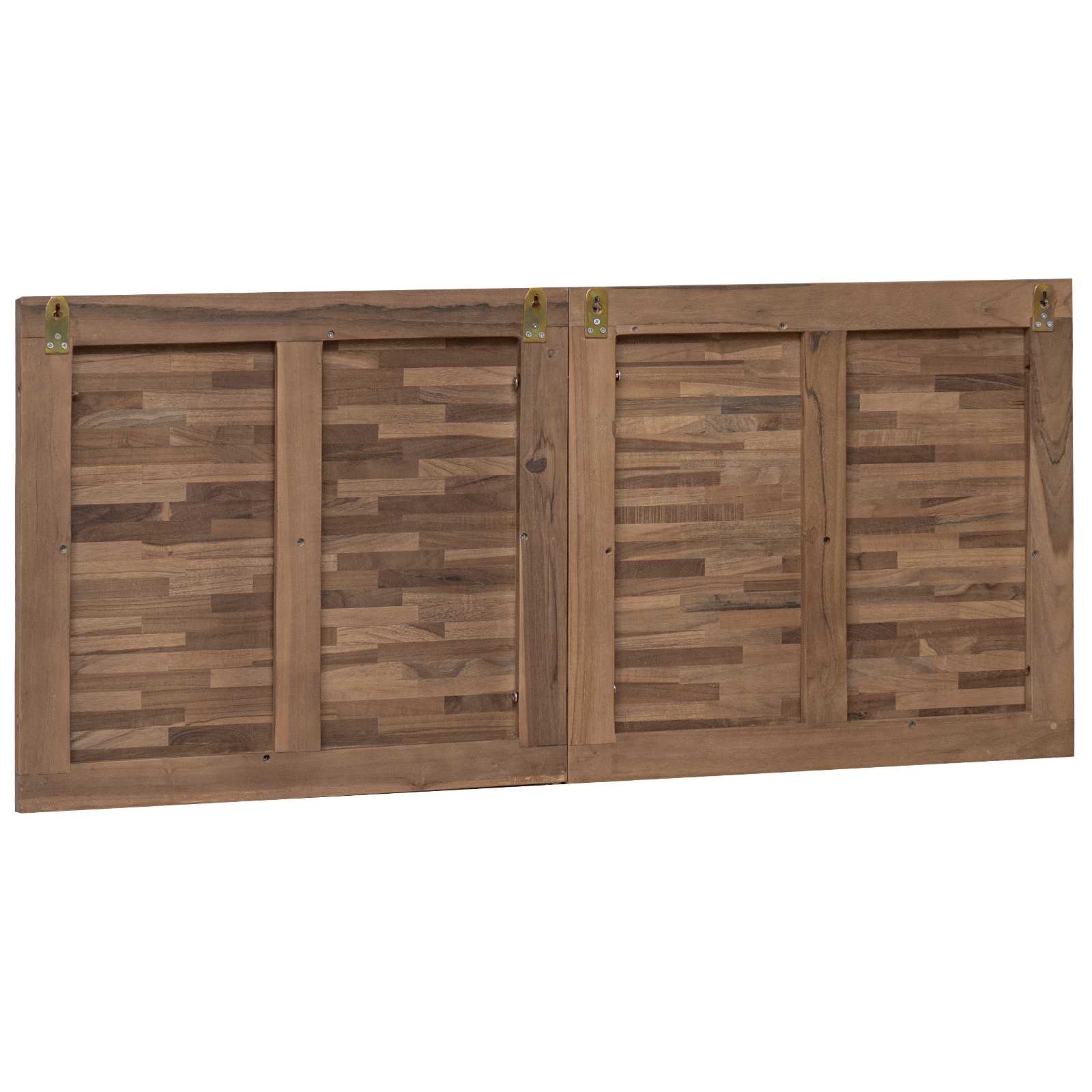 Bettkopfteil Natur Massivholz Teak
