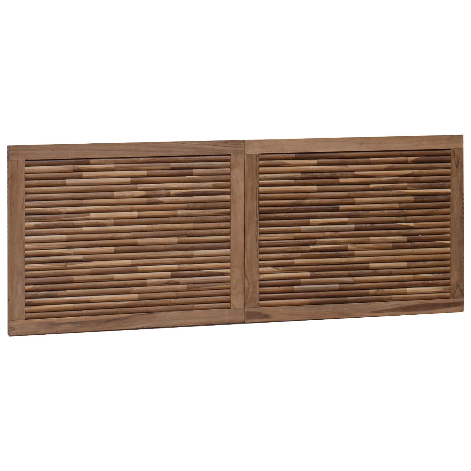 Bettkopfteil Natur Massivholz Teak