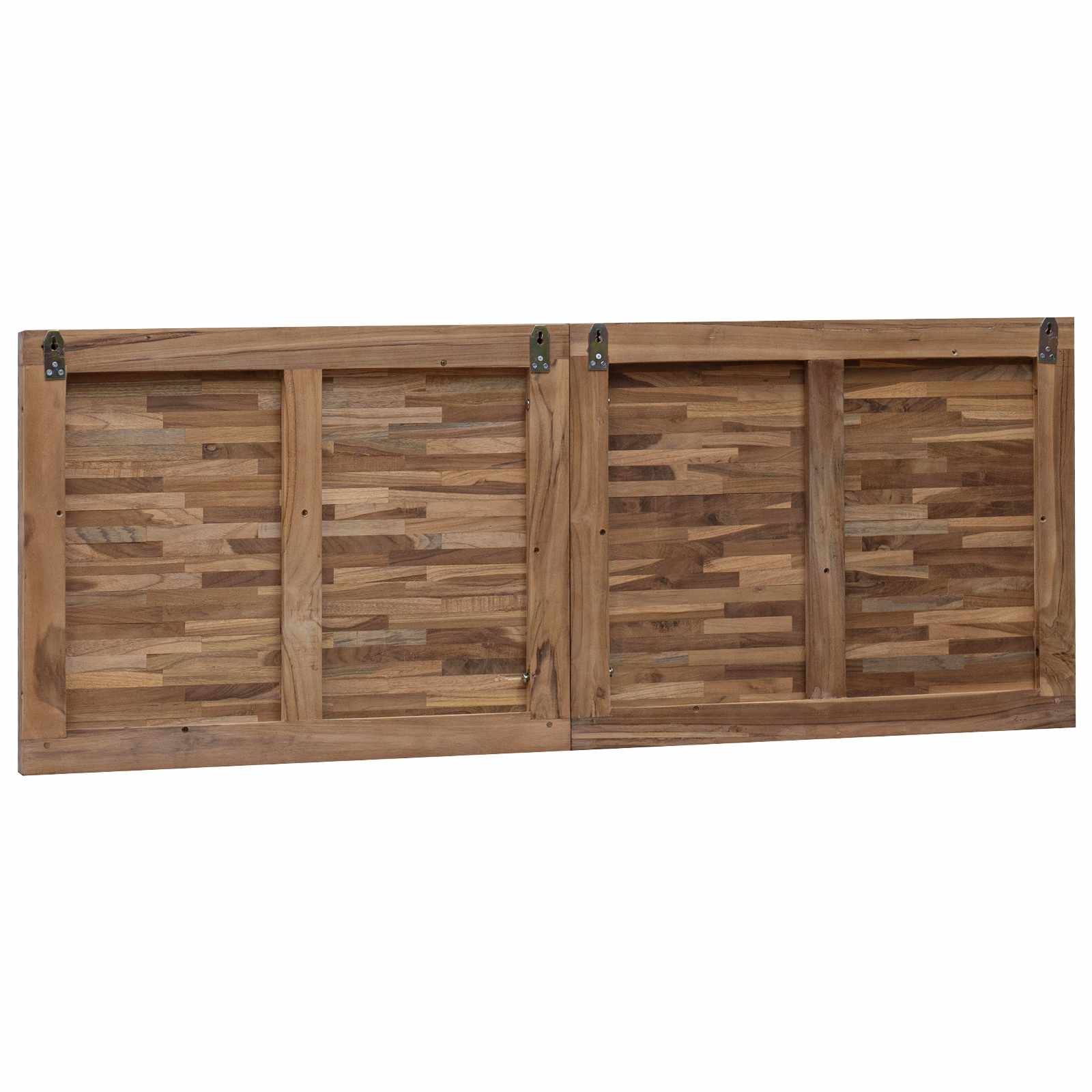 Bettkopfteil Natur Massivholz Teak