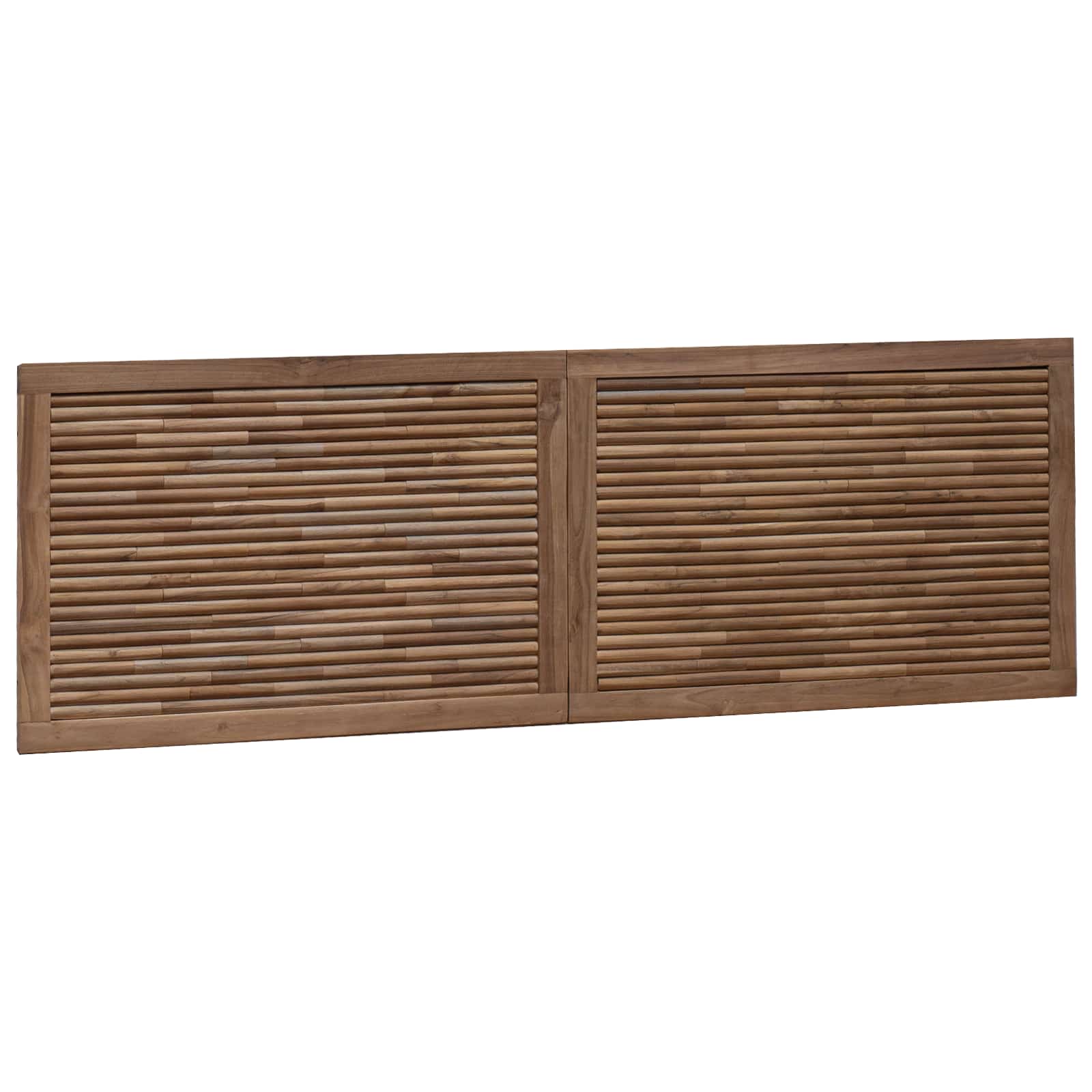 Bettkopfteil Natur Massivholz Teak