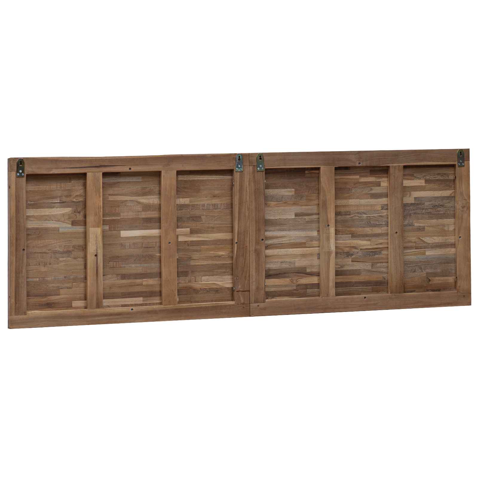 Bettkopfteil Natur Massivholz Teak