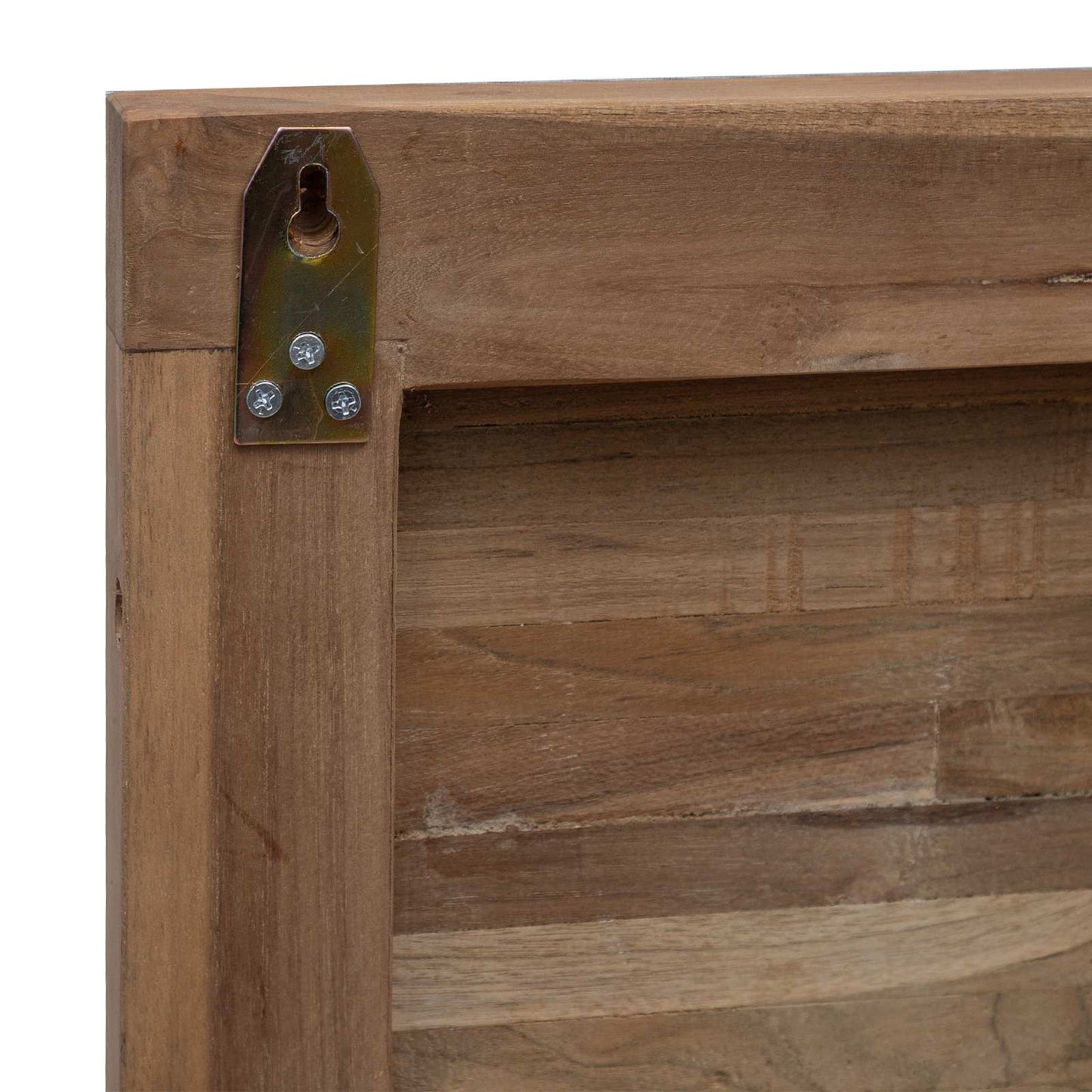 Bettkopfteil Natur Massivholz Teak