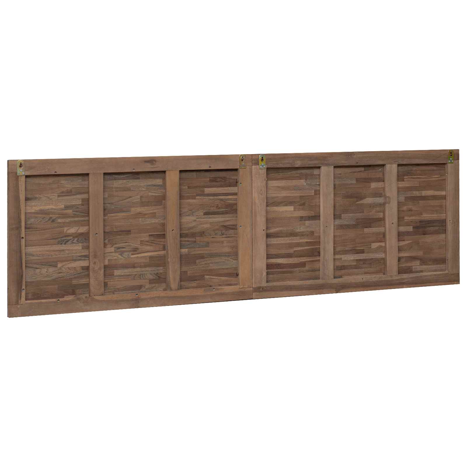 Bettkopfteil Natur Massivholz Teak