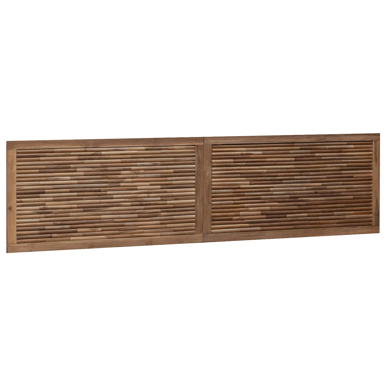 Bettkopfteil Natur Massivholz Teak