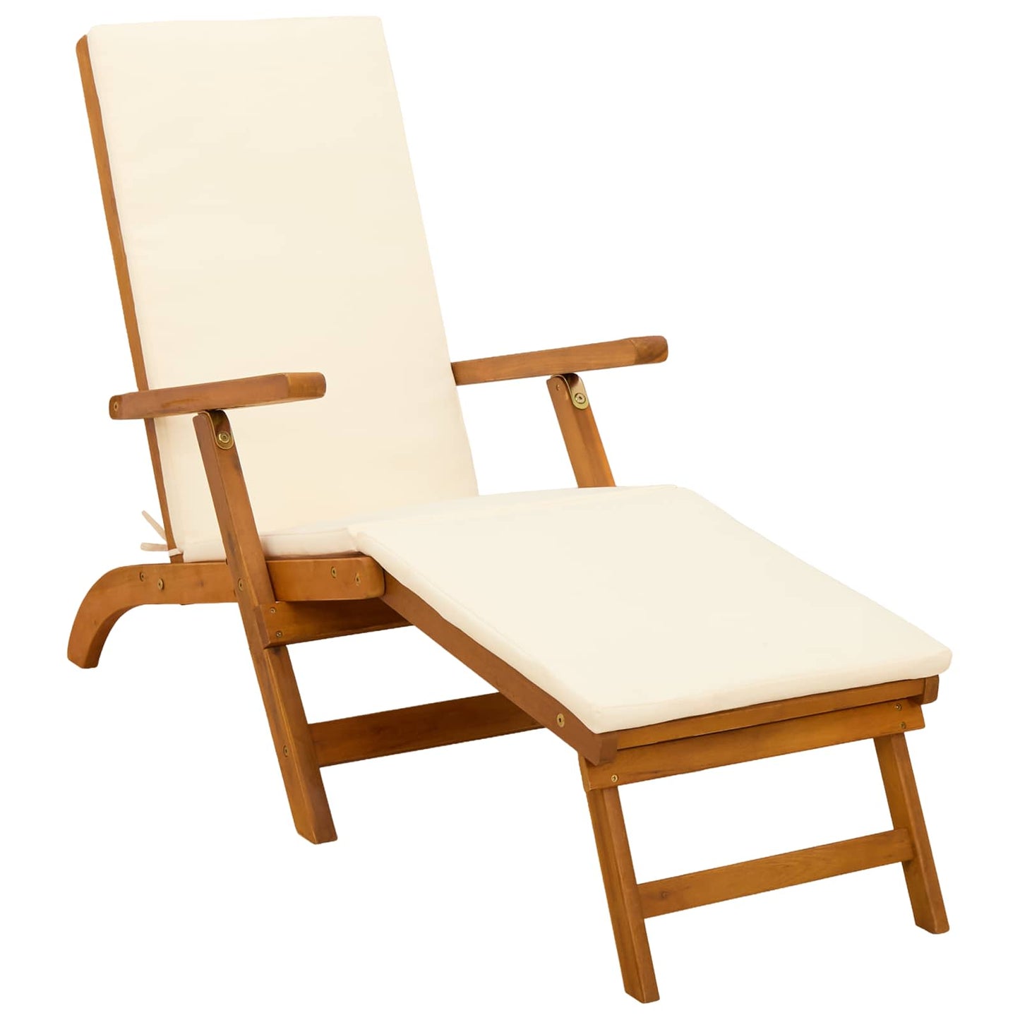 Reclining and Folding Sunlounger 55 x 146 x 91 cm