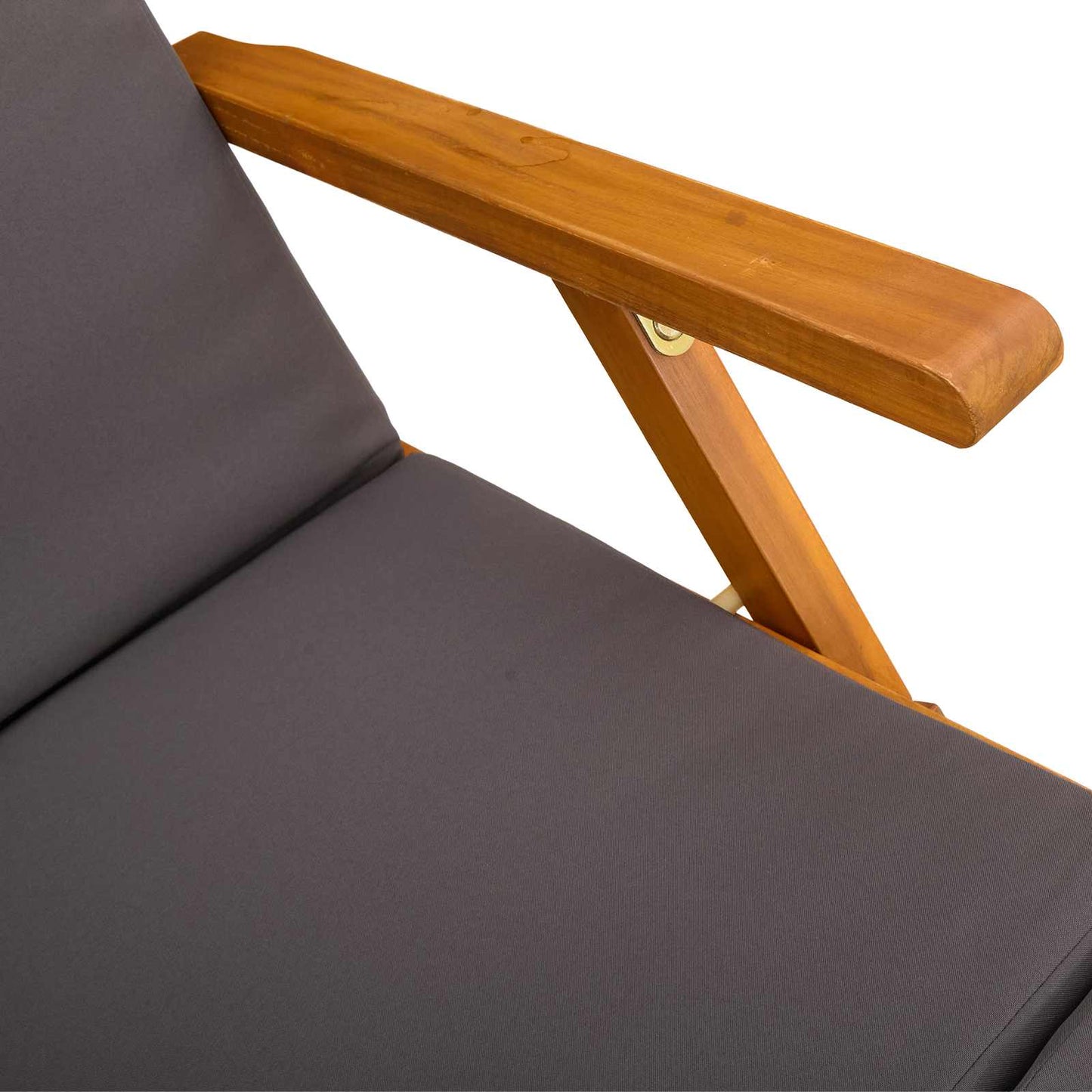 Reclining and Folding Sunlounger 55 x 146 x 91 cm