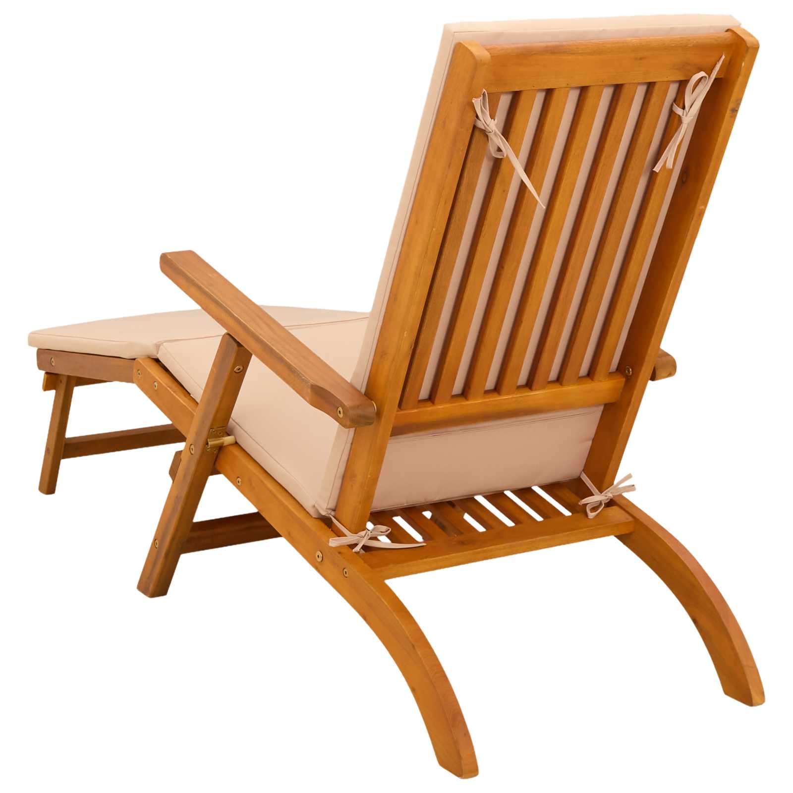 Reclining and Folding Sunlounger 55 x 146 x 91 cm