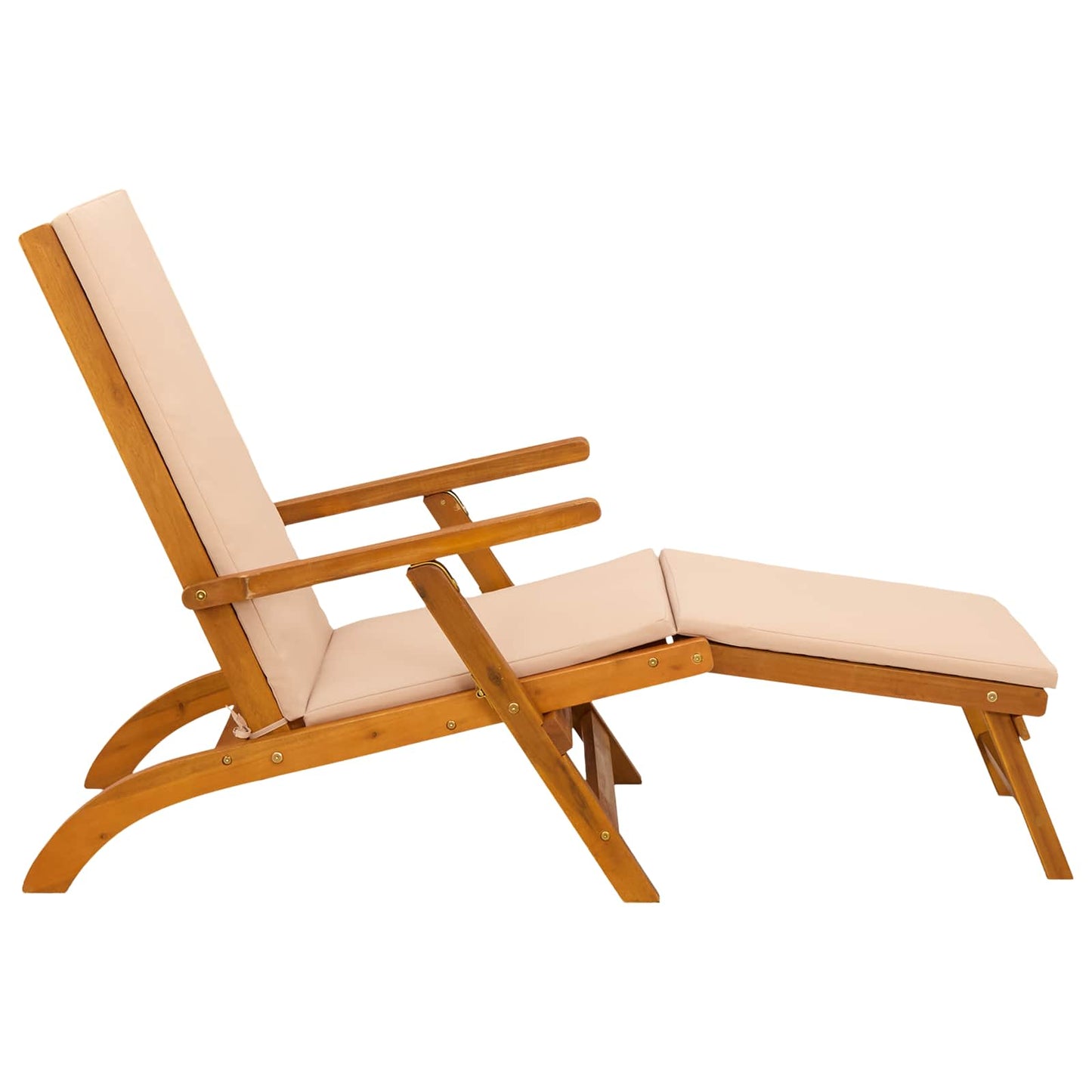 Reclining and Folding Sunlounger 55 x 146 x 91 cm