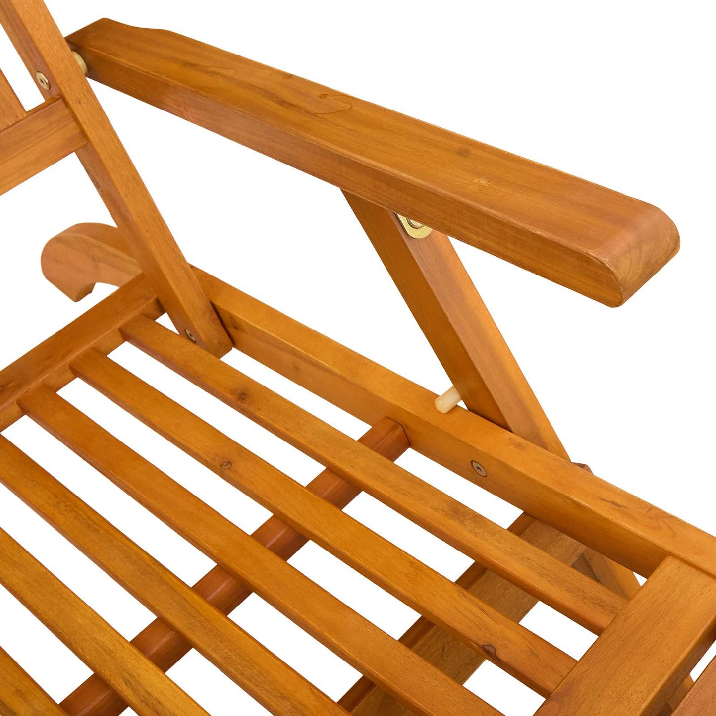 Reclining and Folding Sunlounger 2 Stk. Massivholz Akazie