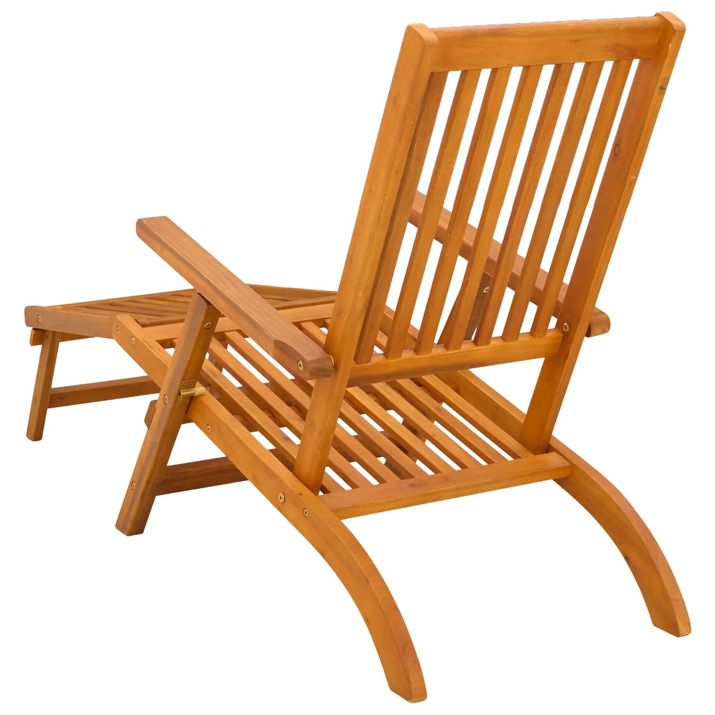 Reclining and Folding Sunlounger 2 Stk. Massivholz Akazie