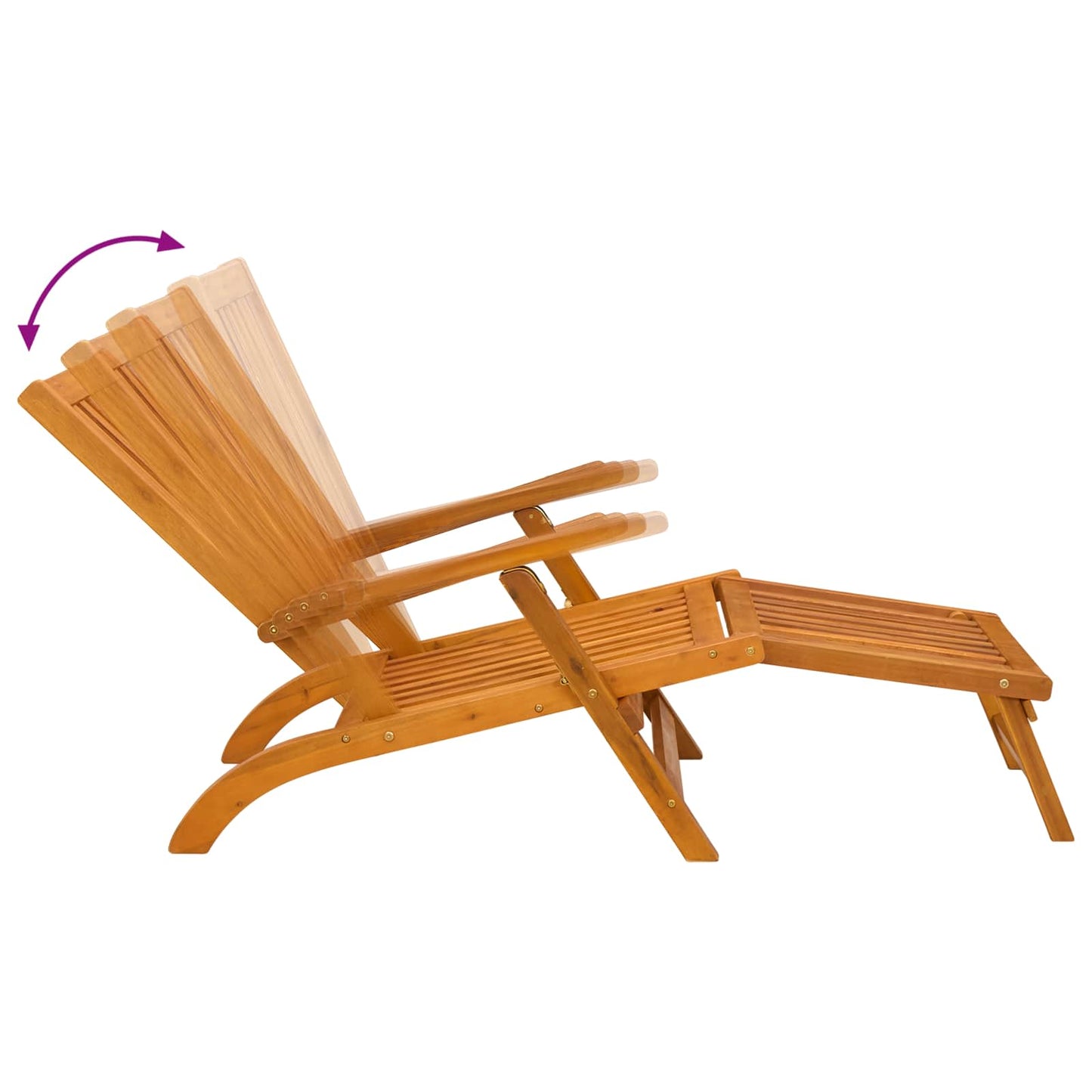 Reclining and Folding Sunlounger 2 Stk. Massivholz Akazie
