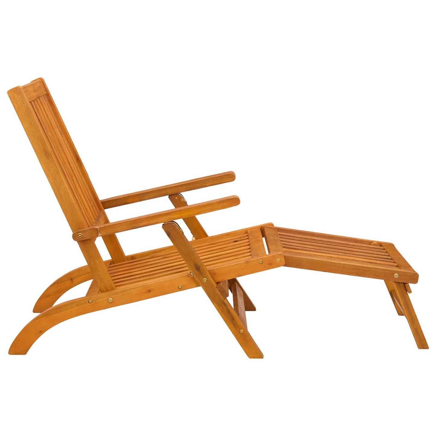 Reclining and Folding Sunlounger 2 Stk. Massivholz Akazie