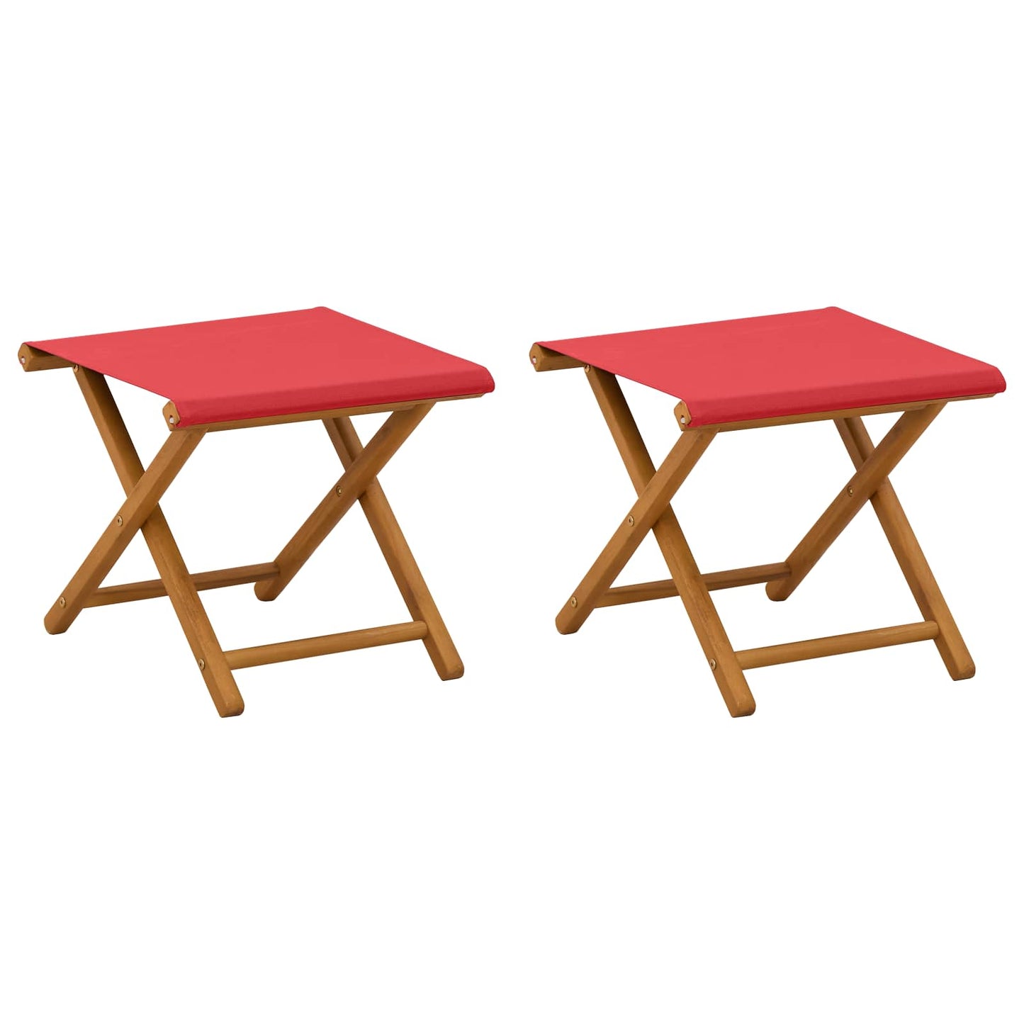 Liegestuhl 2 pcs Massives Eukalyptus Holz Rot