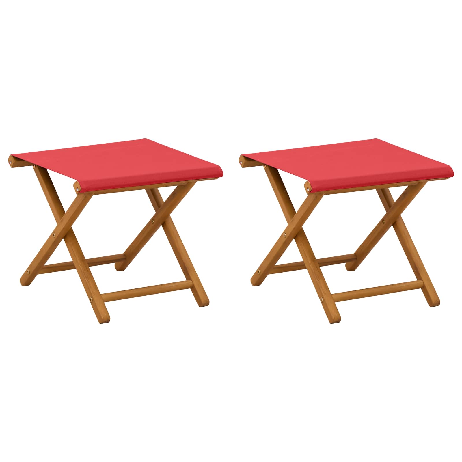Liegestuhl 2 pcs Massives Eukalyptus Holz Rot