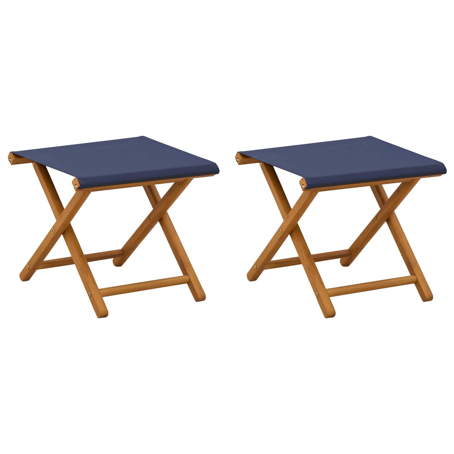 Liegestuhl 2 pcs Massives Eukalyptus Holz Blau