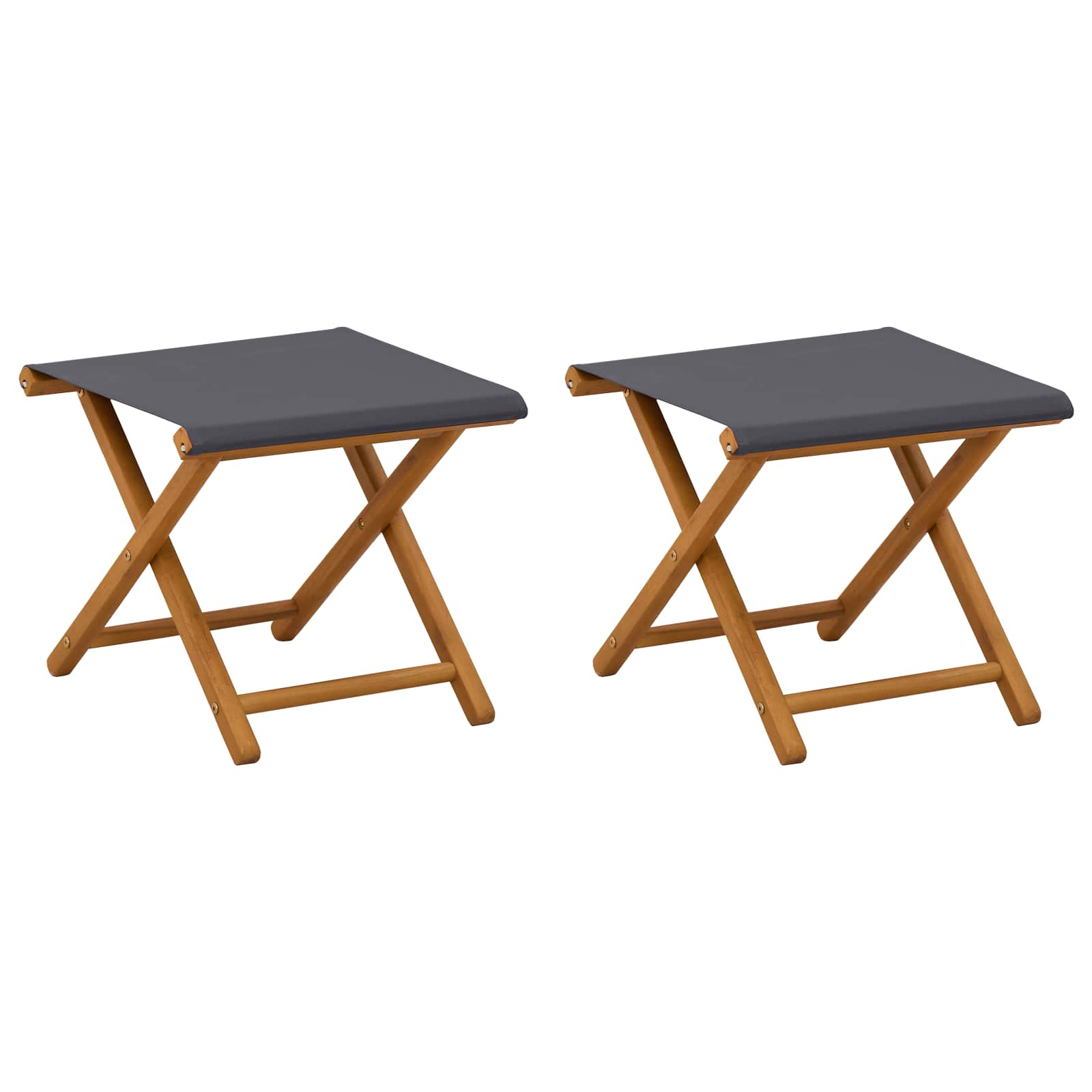 Liegestuhl 2 pcs Massives Eukalyptus Holz Grau