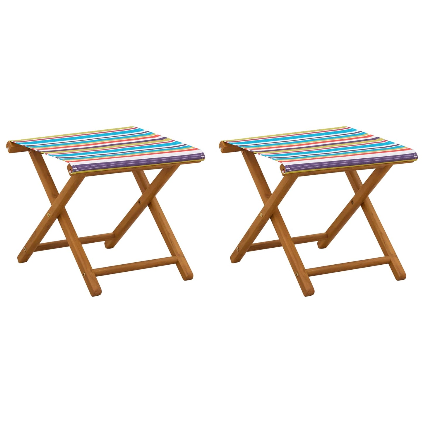Liegestuhl 2 pcs Massives Eukalyptus Holz Mehrfarbig