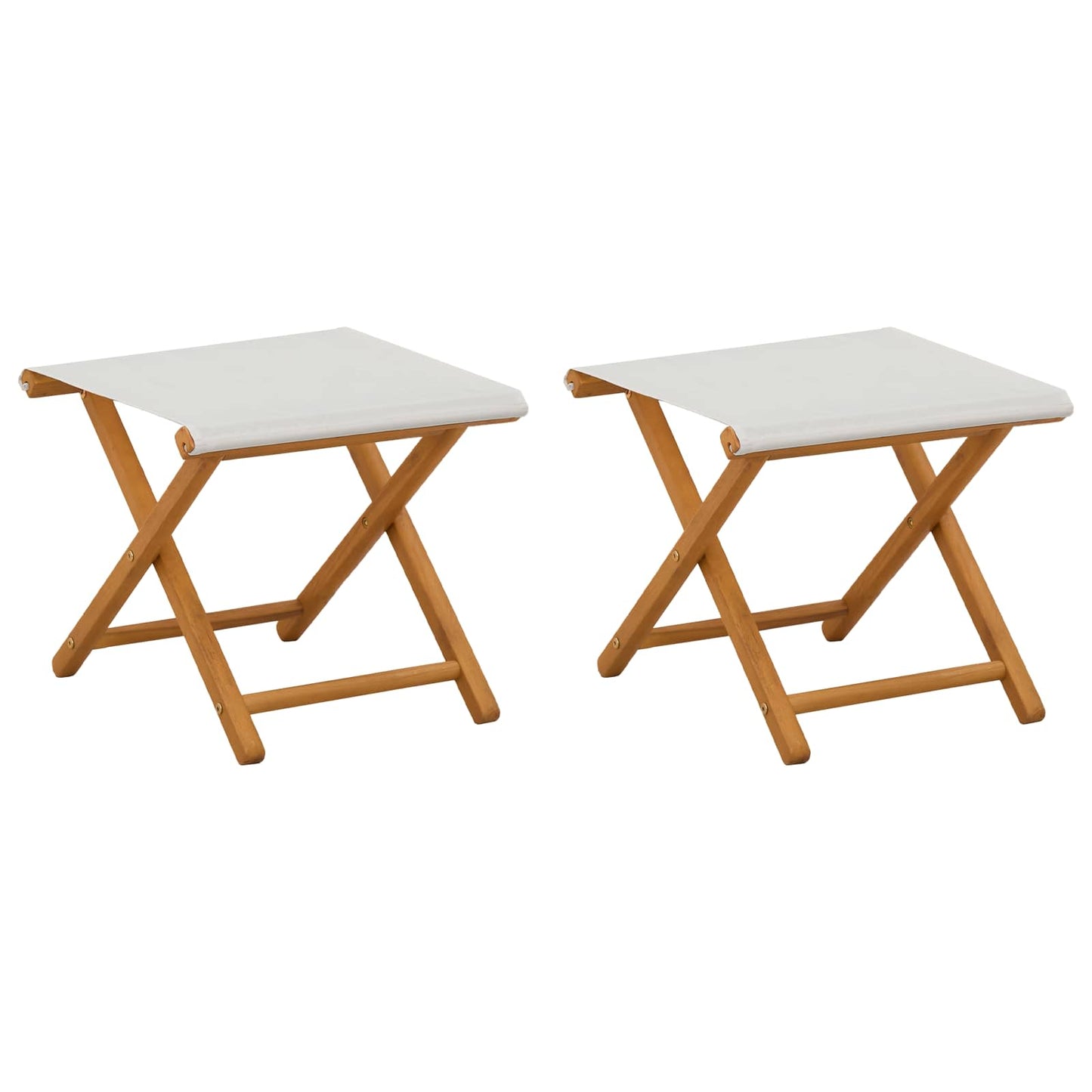 Liegestuhl 2 pcs Massives Eukalyptus Holz Creme