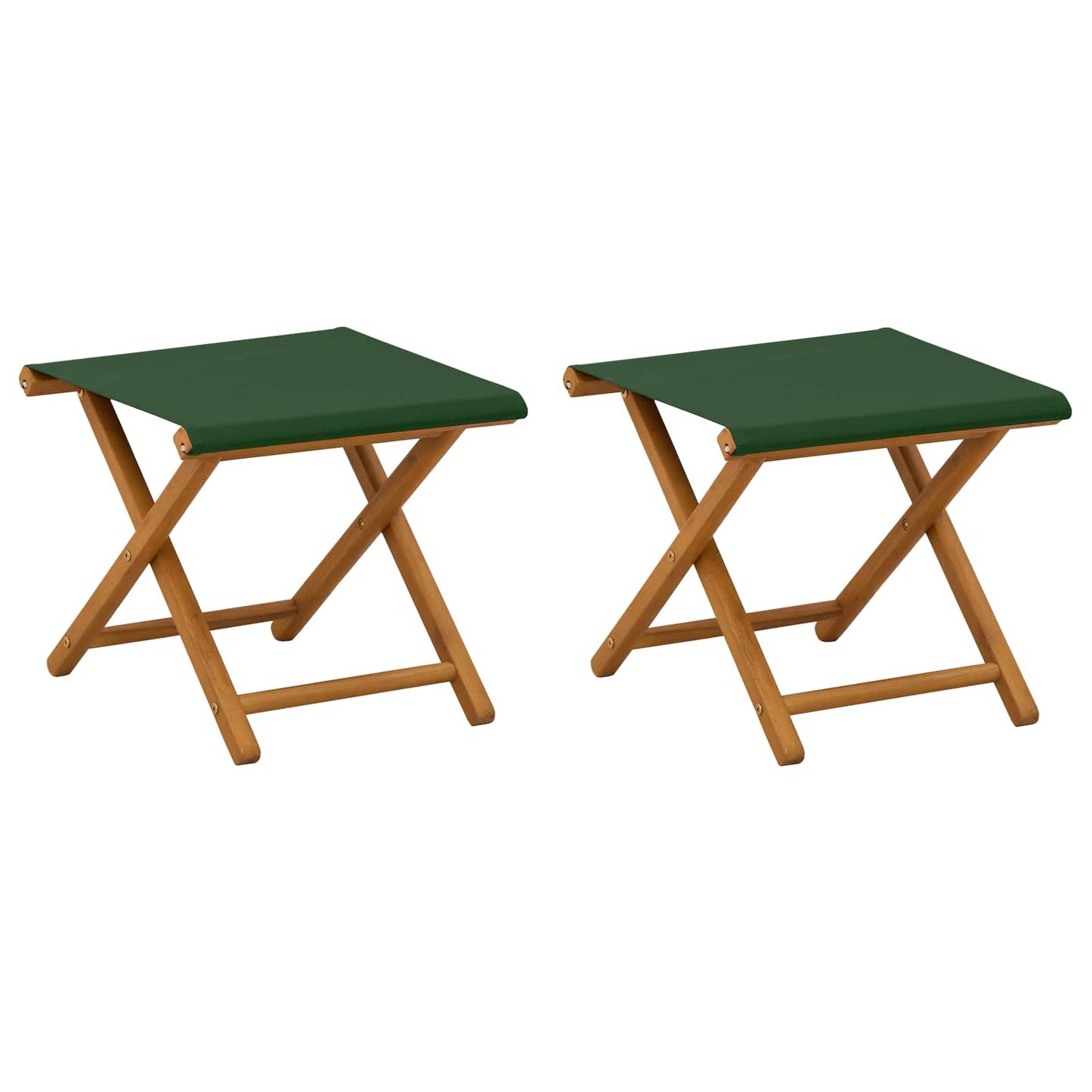 Liegestuhl 2 pcs Massives Eukalyptus Holz Grün