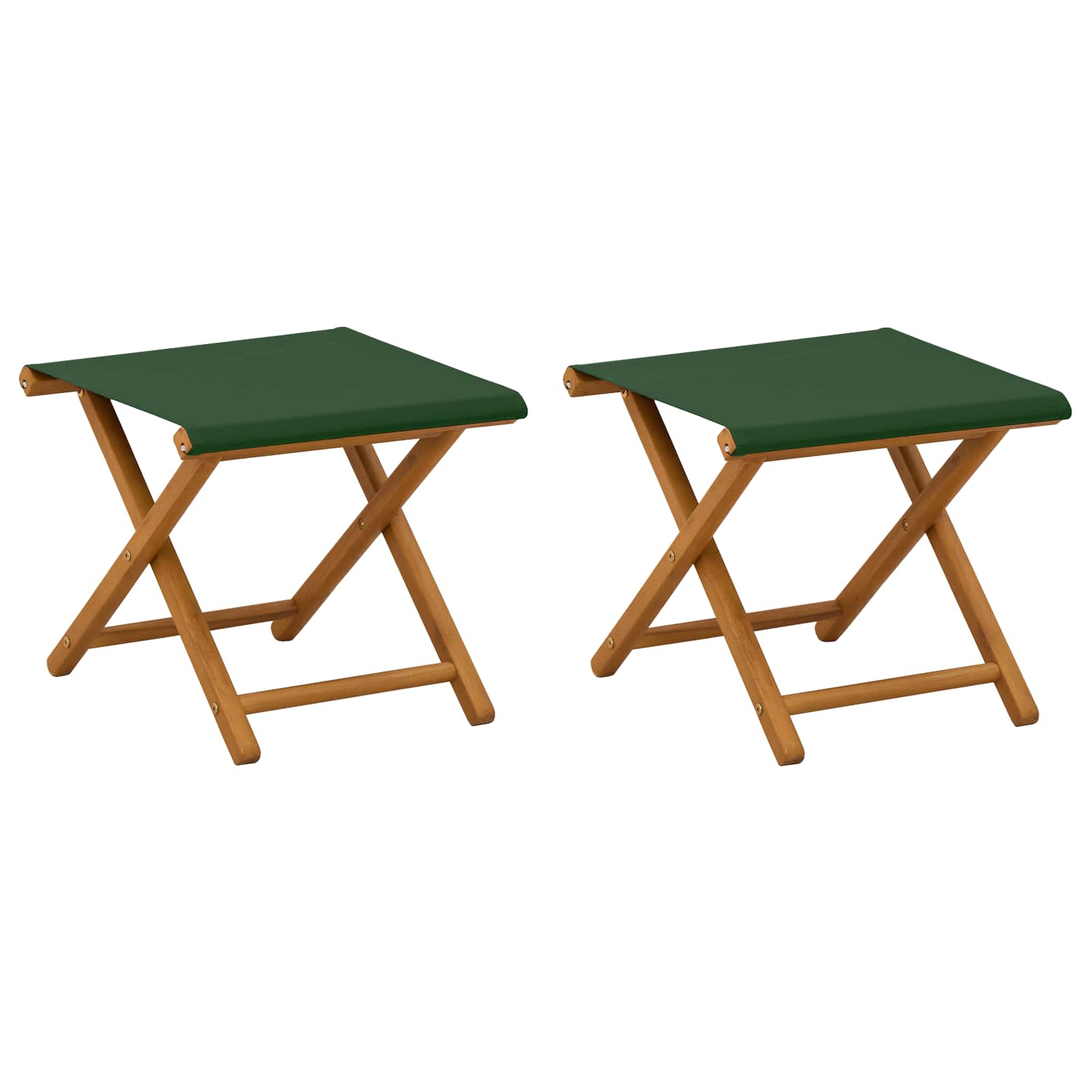 Liegestuhl 2 pcs Massives Eukalyptus Holz Grün