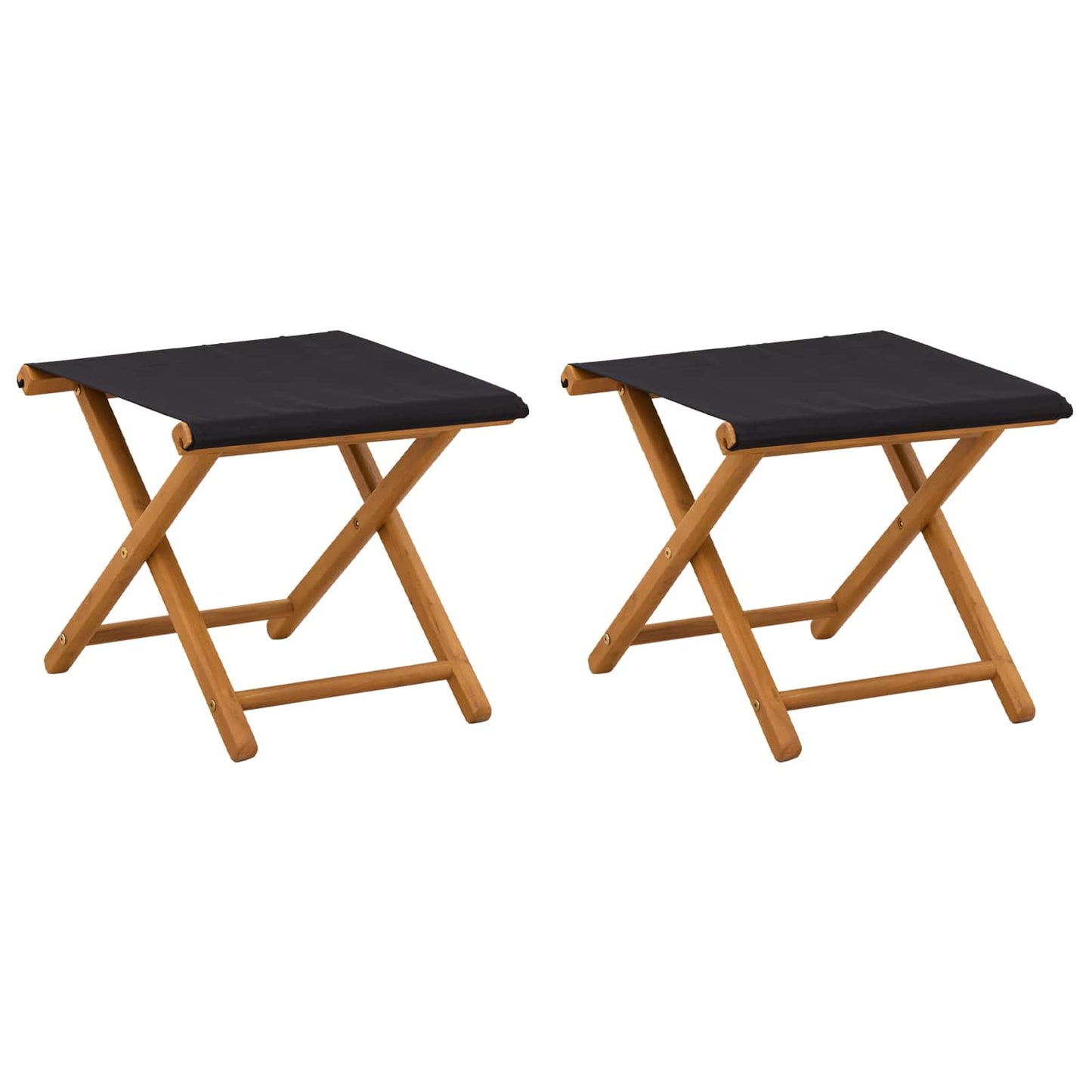 Liegestuhl 2 pcs Massives Eukalyptus Holz Schwarz