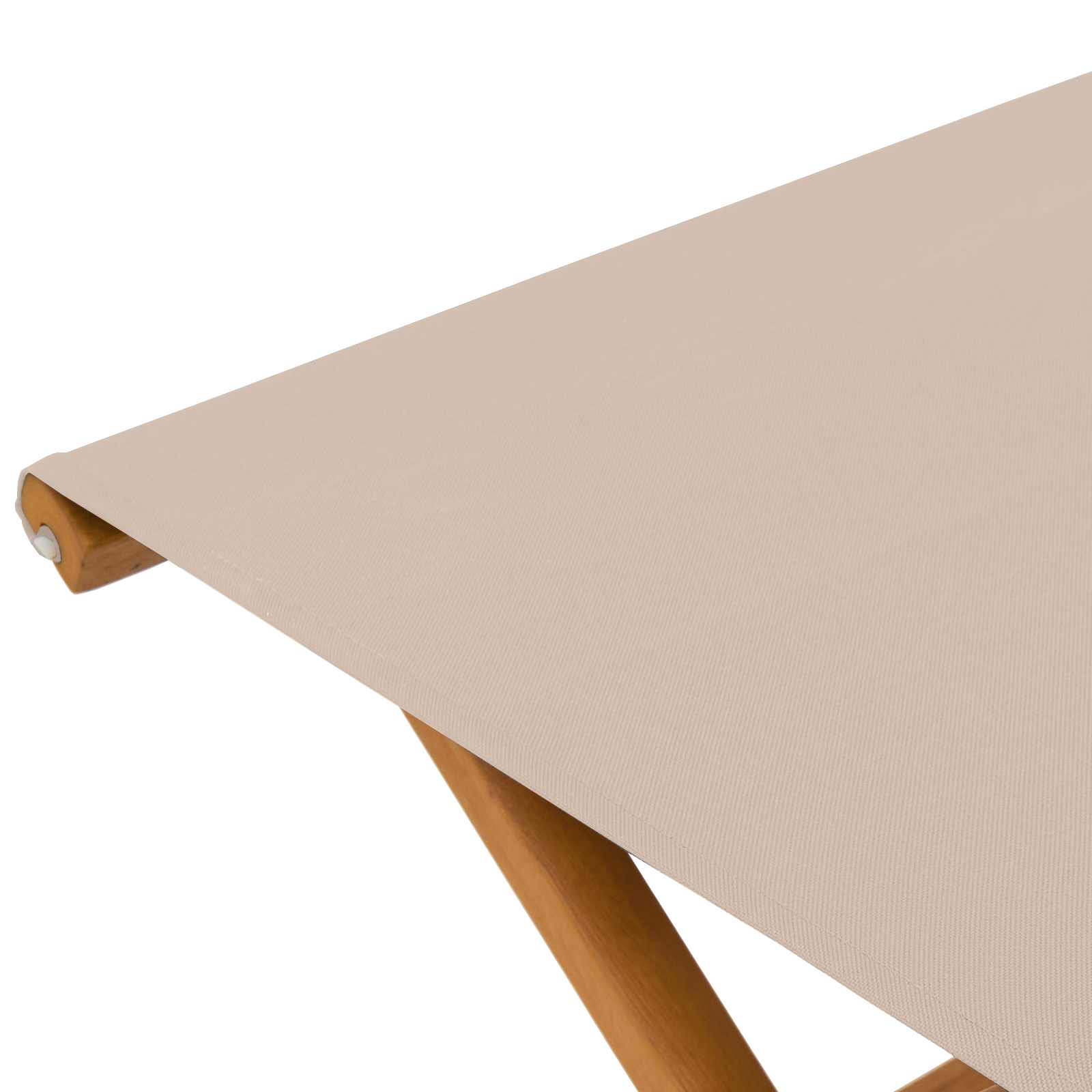 Liegestuhl 2 pcs Massives Eukalyptus Holz Beige