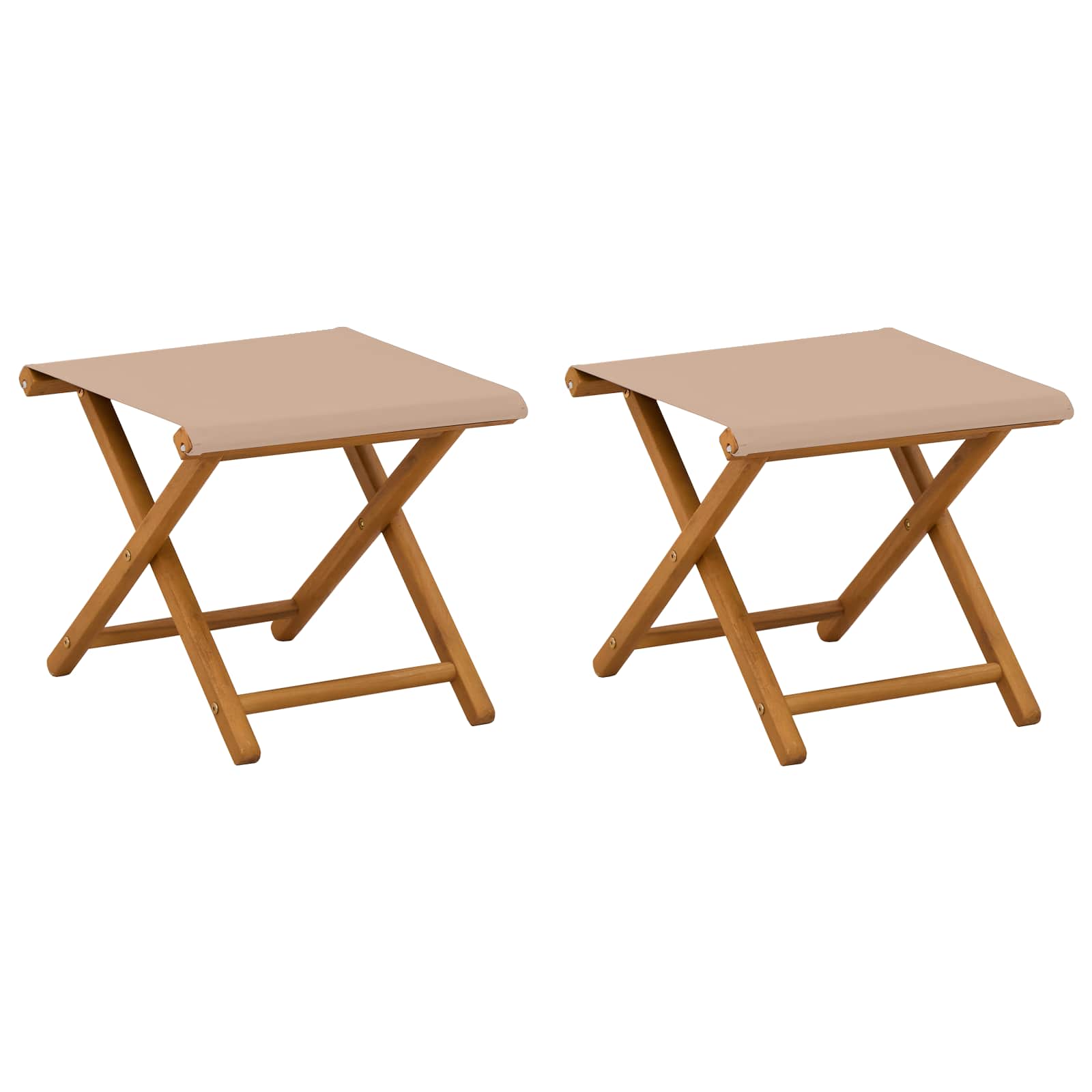 Liegestuhl 2 Stk. Massives Eukalyptus Holz Taupe