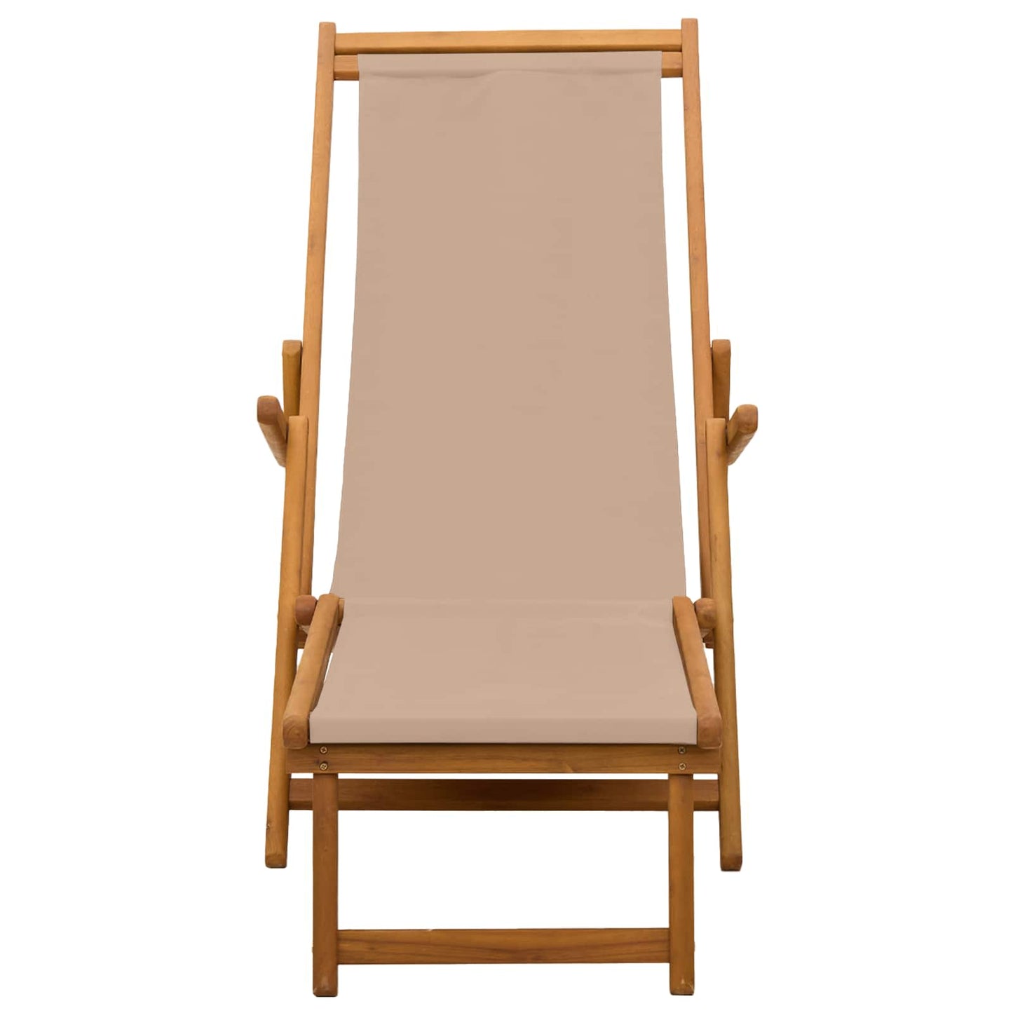 Klappbare Sonnenliege 3 Position Massives Eukalyptus Holz Taupe