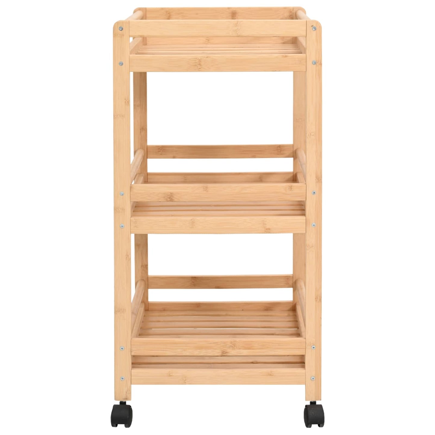 Küchenwagen mit Rädern Natur 46 x 38 x 76 cm Bambus