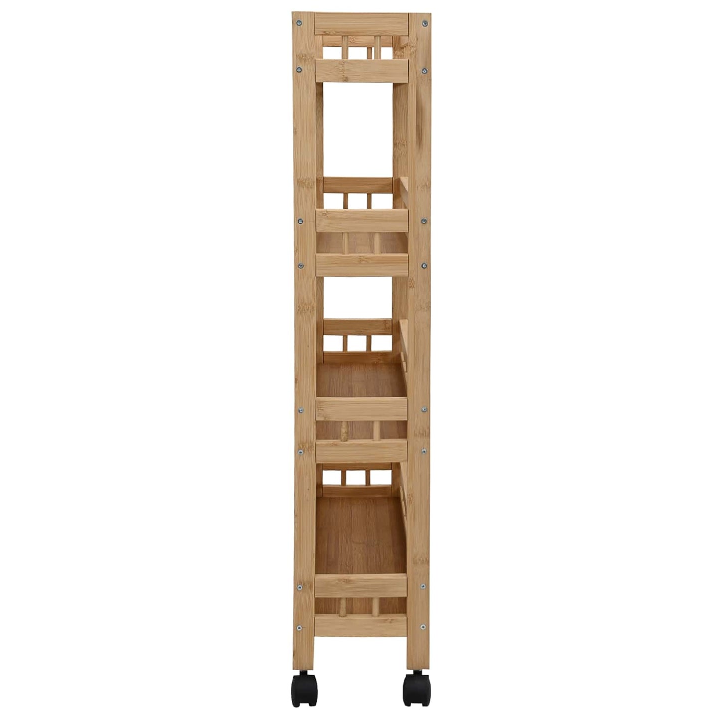 Küchenwagen mit Rädern Natur 60 x 18 x 97 cm Bambus