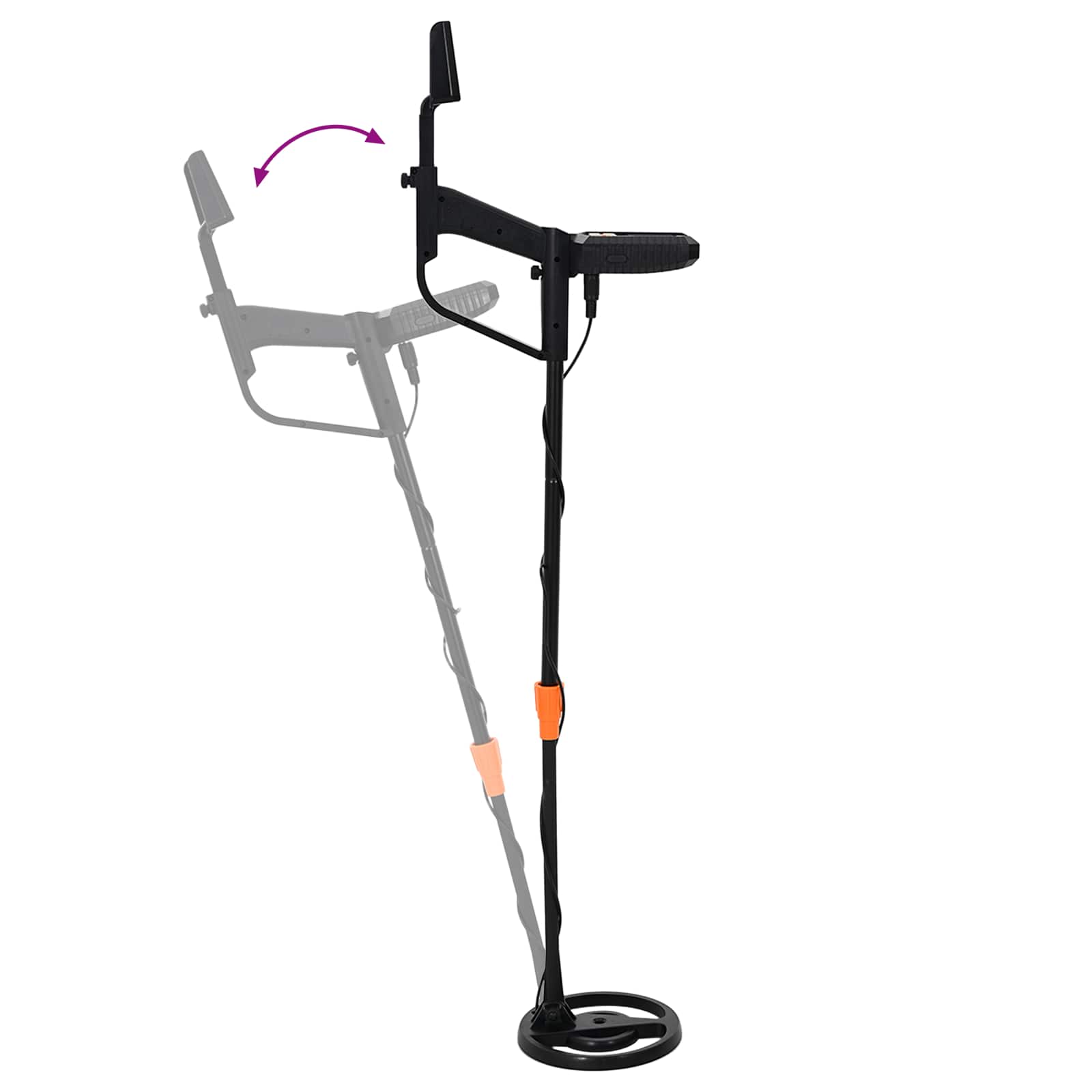 Metal Detector with LCD Display 3 Models 19 cm Coil Schwarz