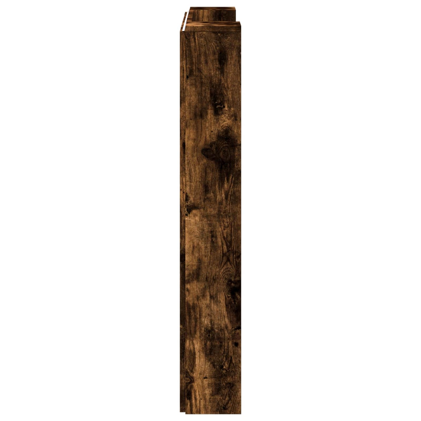 Stauraum Kopfteil mit LED Raucheiche Holzwerkstoff