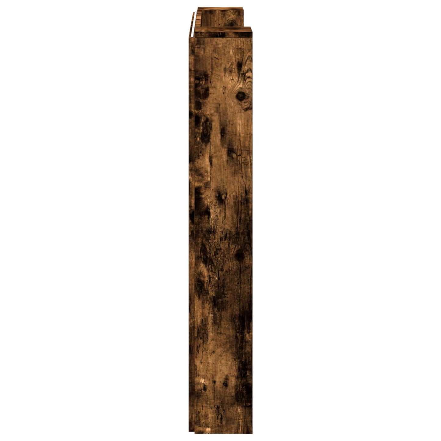 Stauraum Kopfteil mit LED Raucheiche Holzwerkstoff