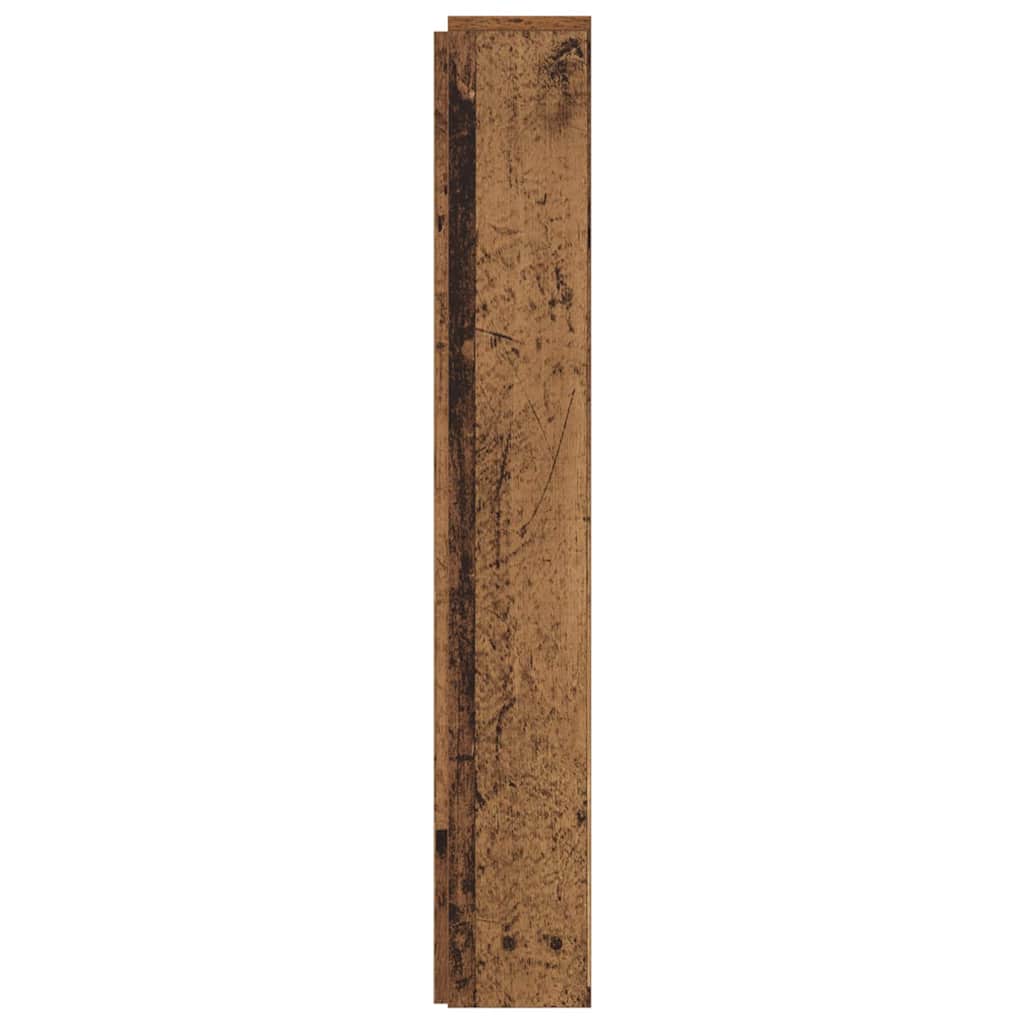 Stauraum Kopfteil mit LED Altholz Holzwerkstoff