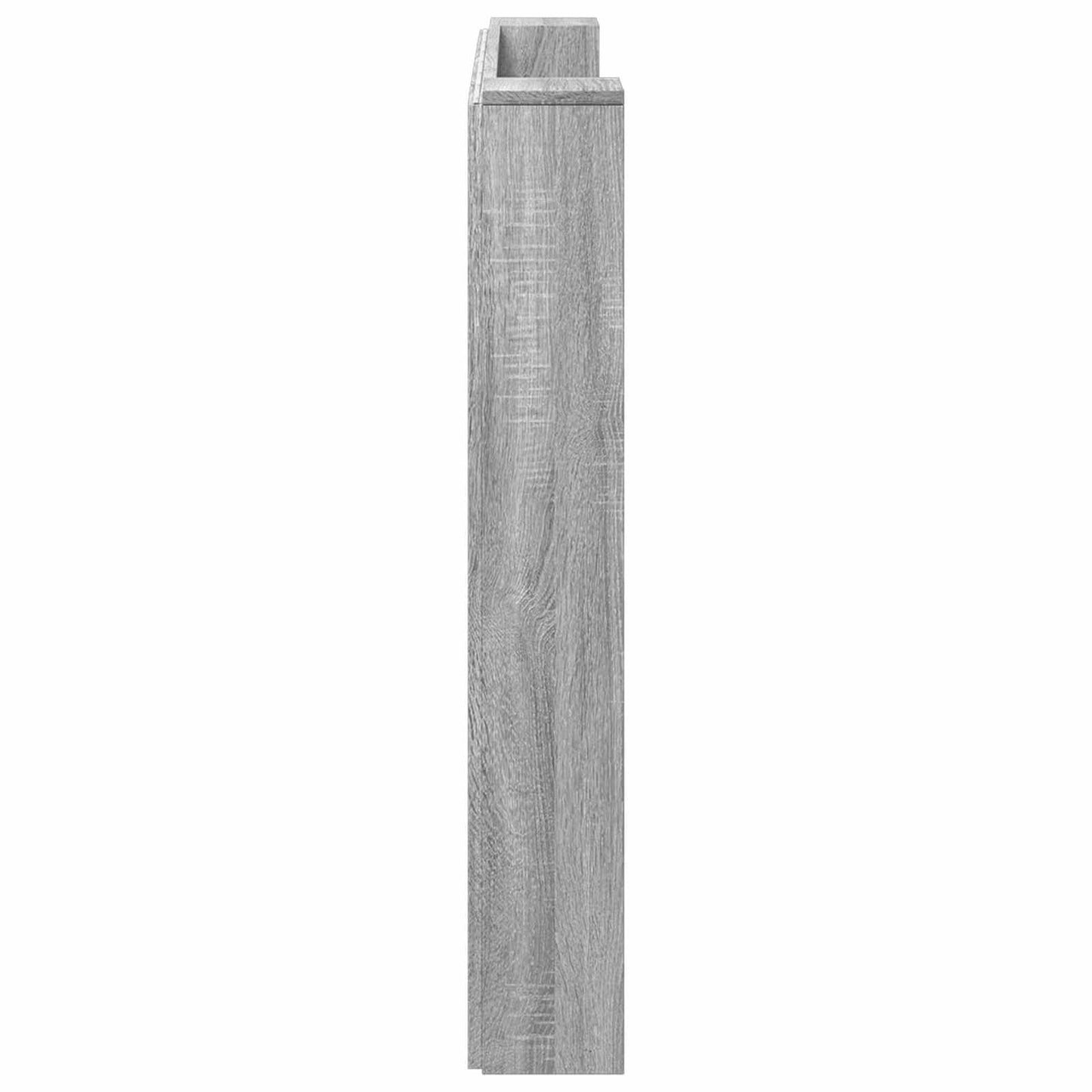 Stauraum Kopfteil mit LED Sonoma-Grau Holzwerkstoff