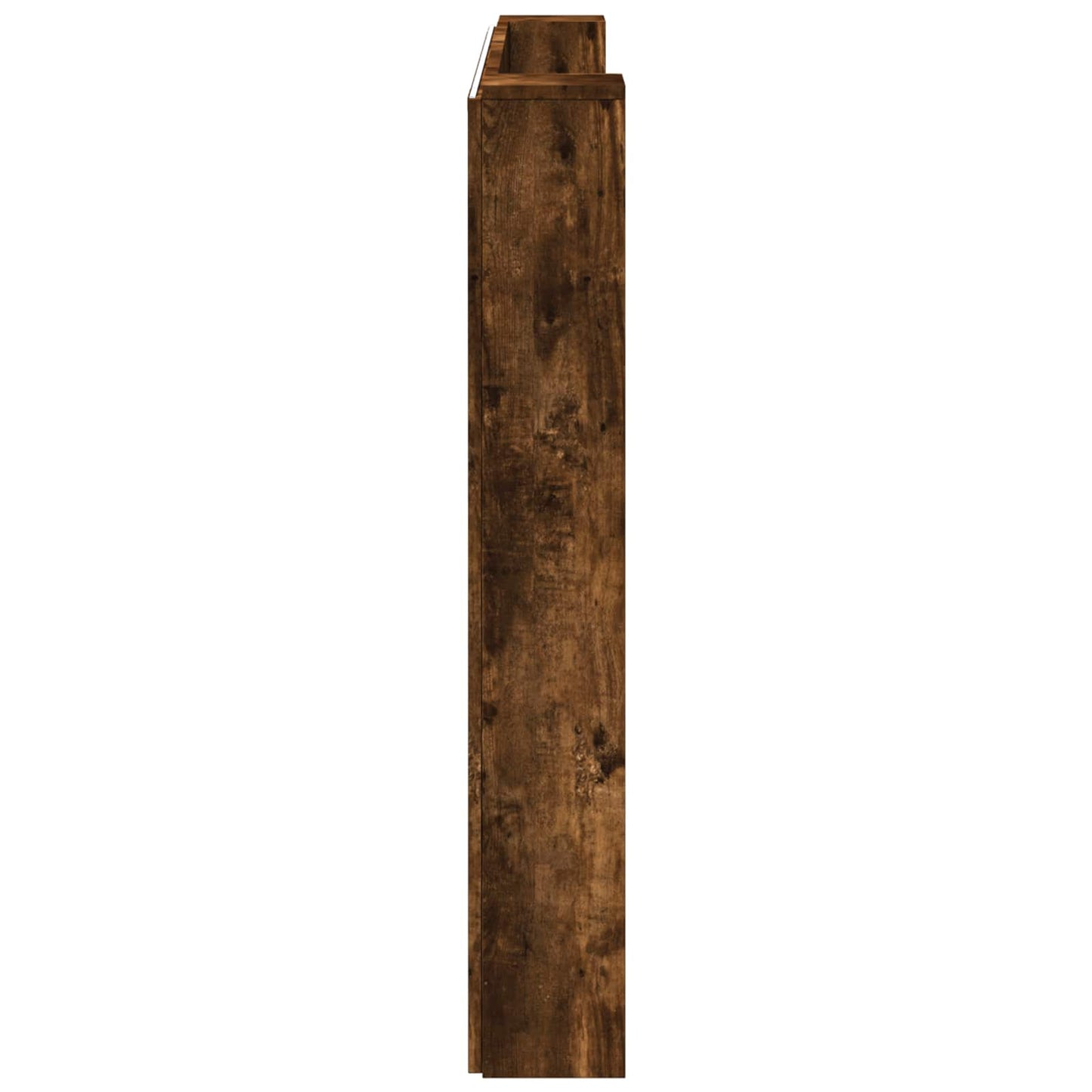 Stauraum Kopfteil mit LED Raucheiche Holzwerkstoff