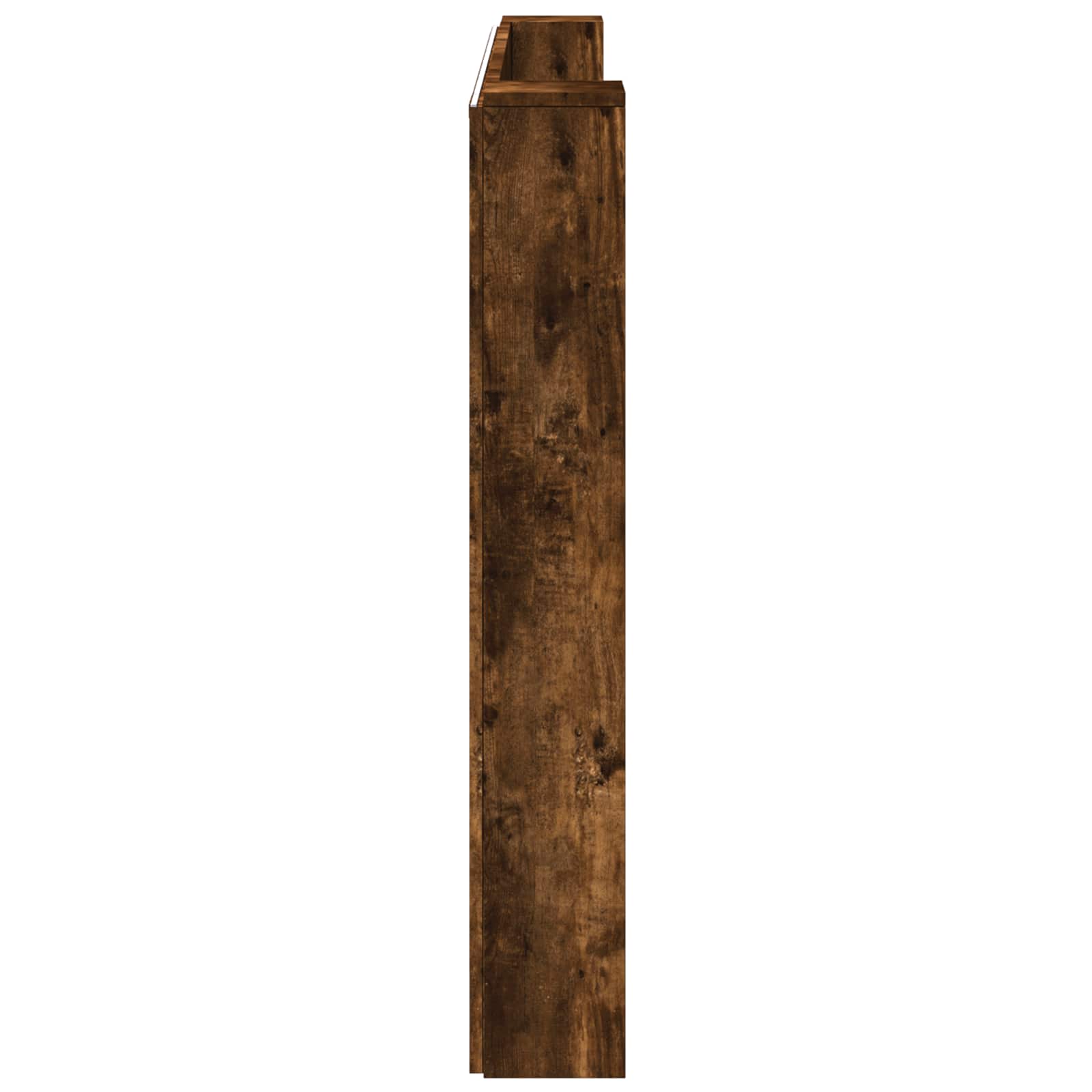 Stauraum Kopfteil mit LED Raucheiche Holzwerkstoff