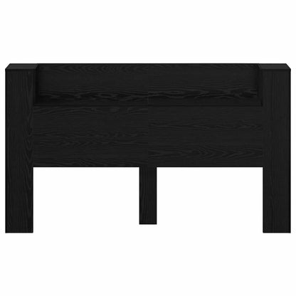 Stauraum Kopfteil mit LED Schwarze Eiche Holzwerkstoff
