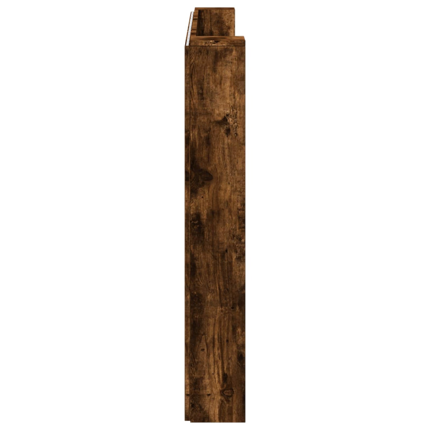 Stauraum Kopfteil mit LED Raucheiche Holzwerkstoff
