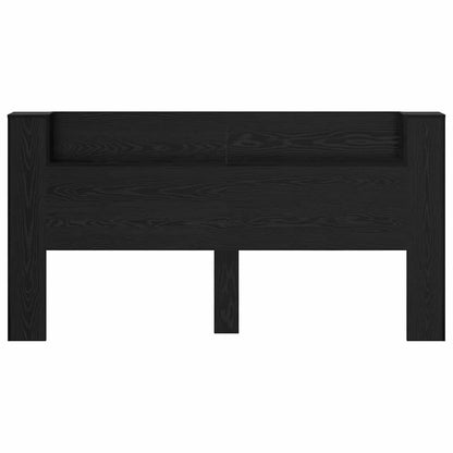 Stauraum Kopfteil mit LED Schwarze Eiche Holzwerkstoff
