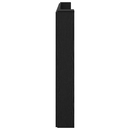 Stauraum Kopfteil mit LED Schwarze Eiche Holzwerkstoff