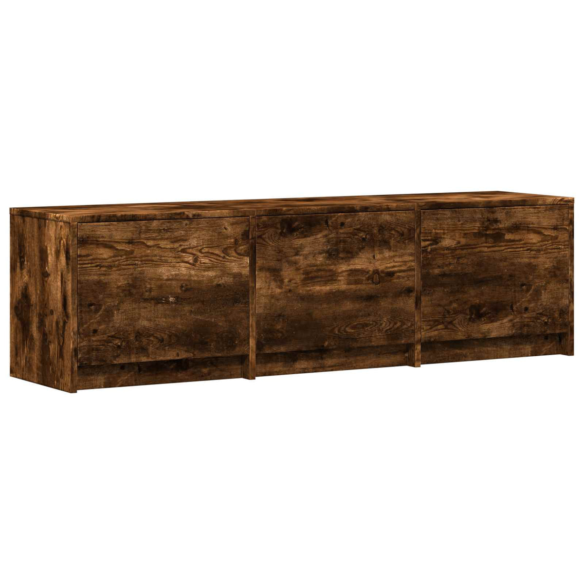 TV Cabinet with LED 140 x 34 x 40 cm Räuchereiche Holzwerkstoff
