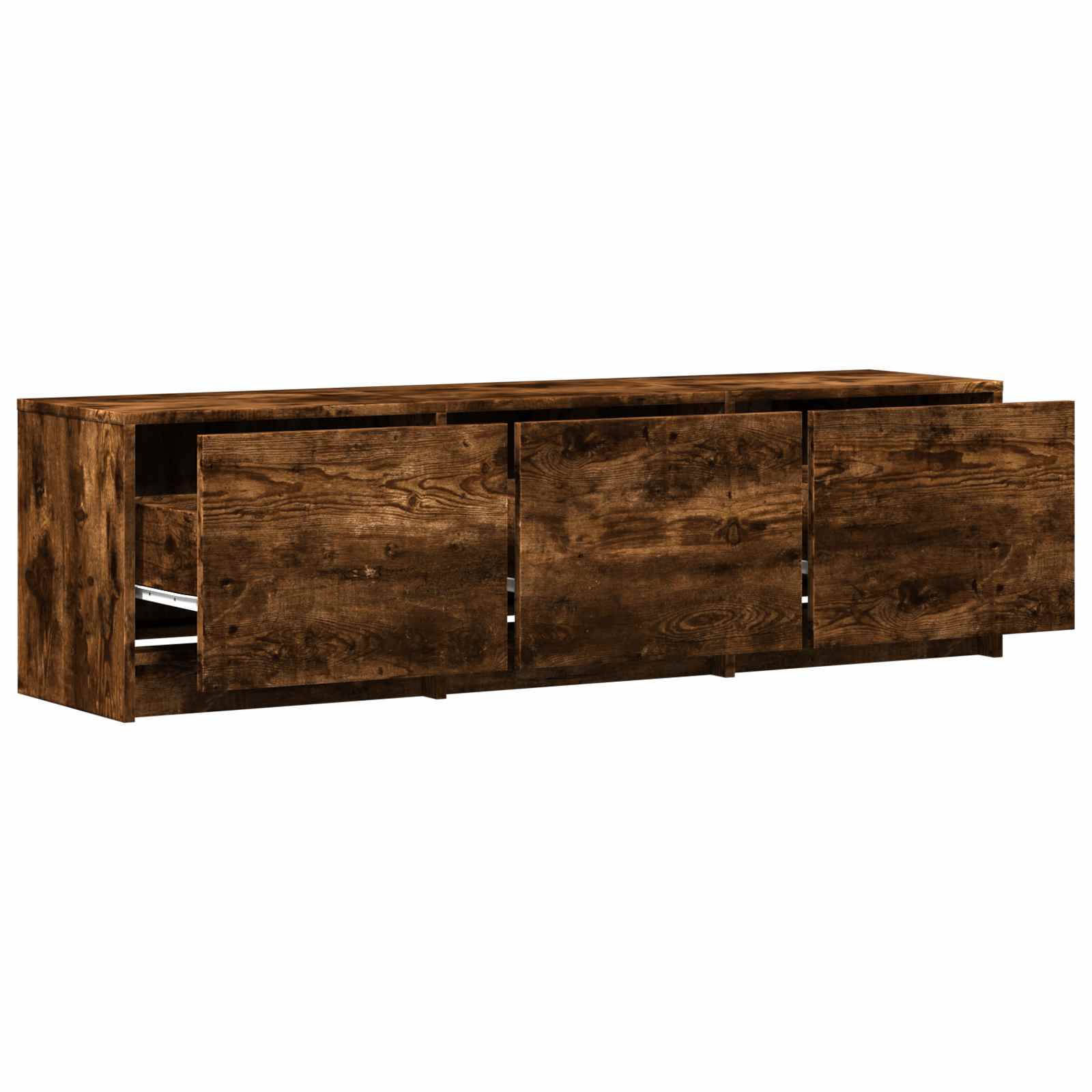 TV Cabinet with LED 140 x 34 x 40 cm Geräucherte Eiche